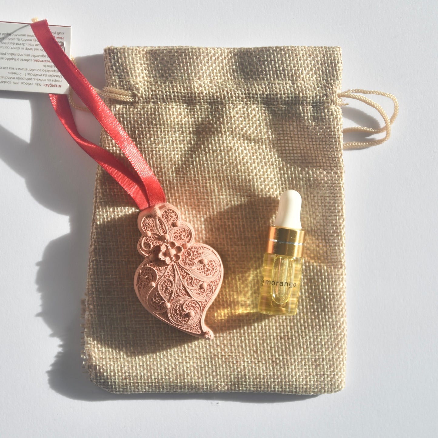 Coeur de Viana parfumé « Rose poudré »