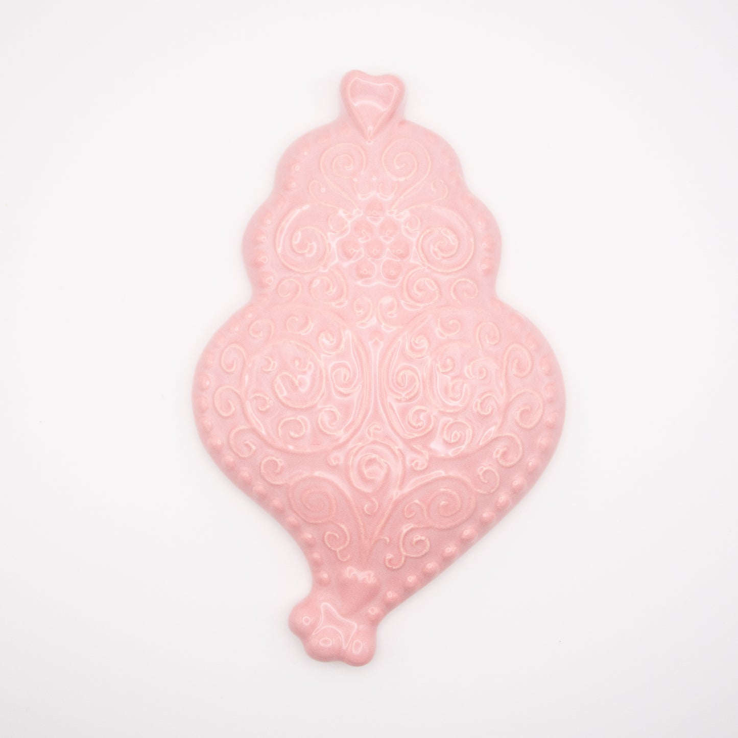 Coeur de Viana en céramique rose