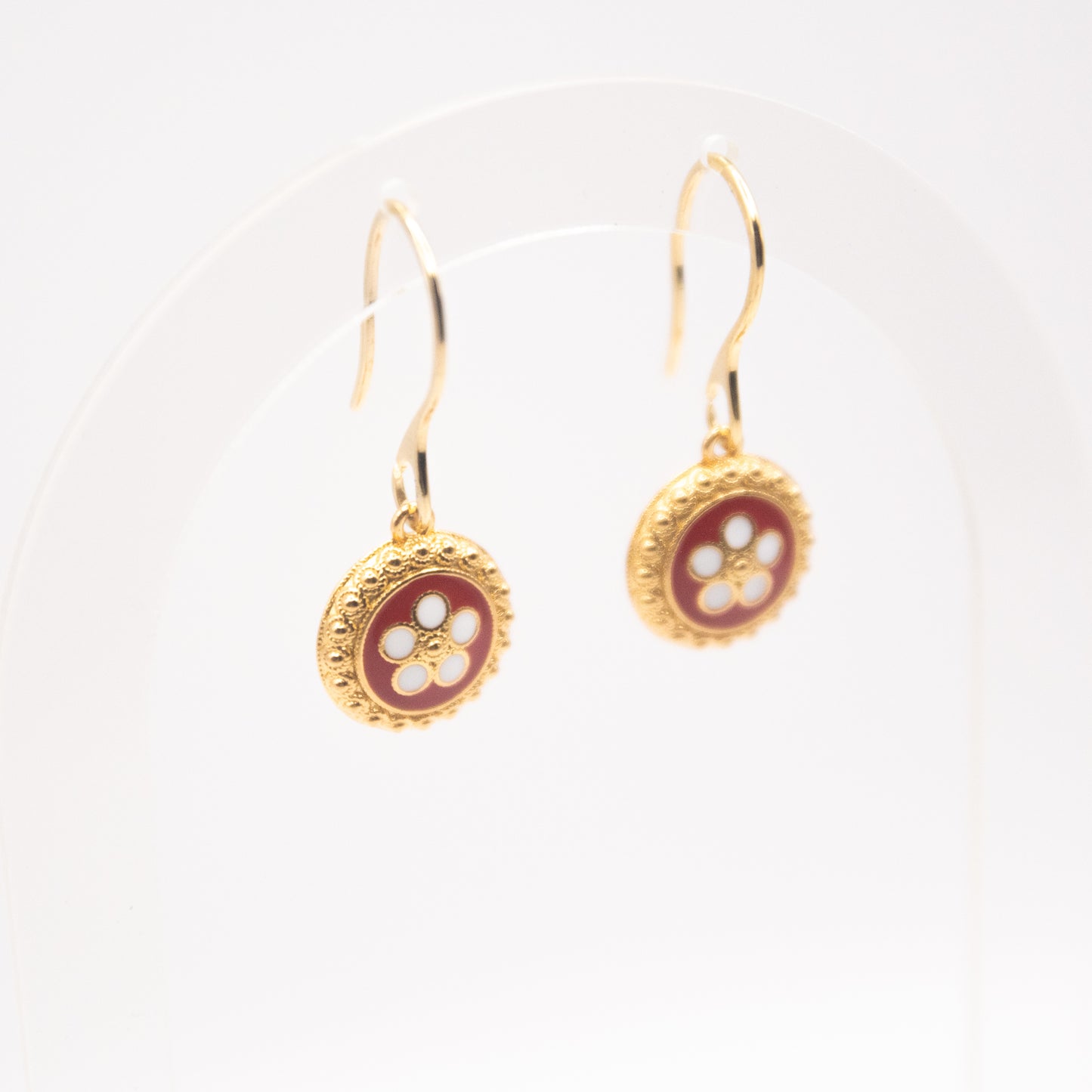 Boucles d'oreilles "Caramujo rouge"