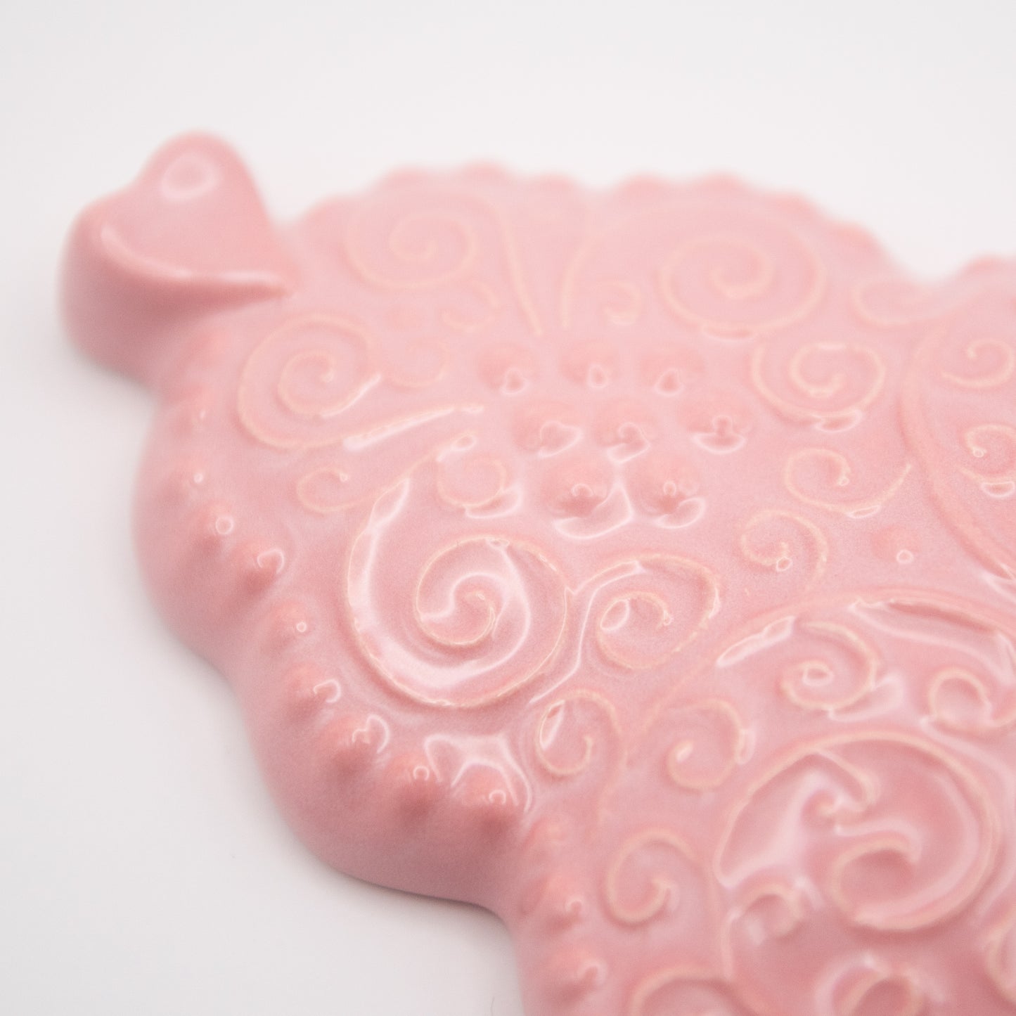 Coeur de Viana en céramique rose