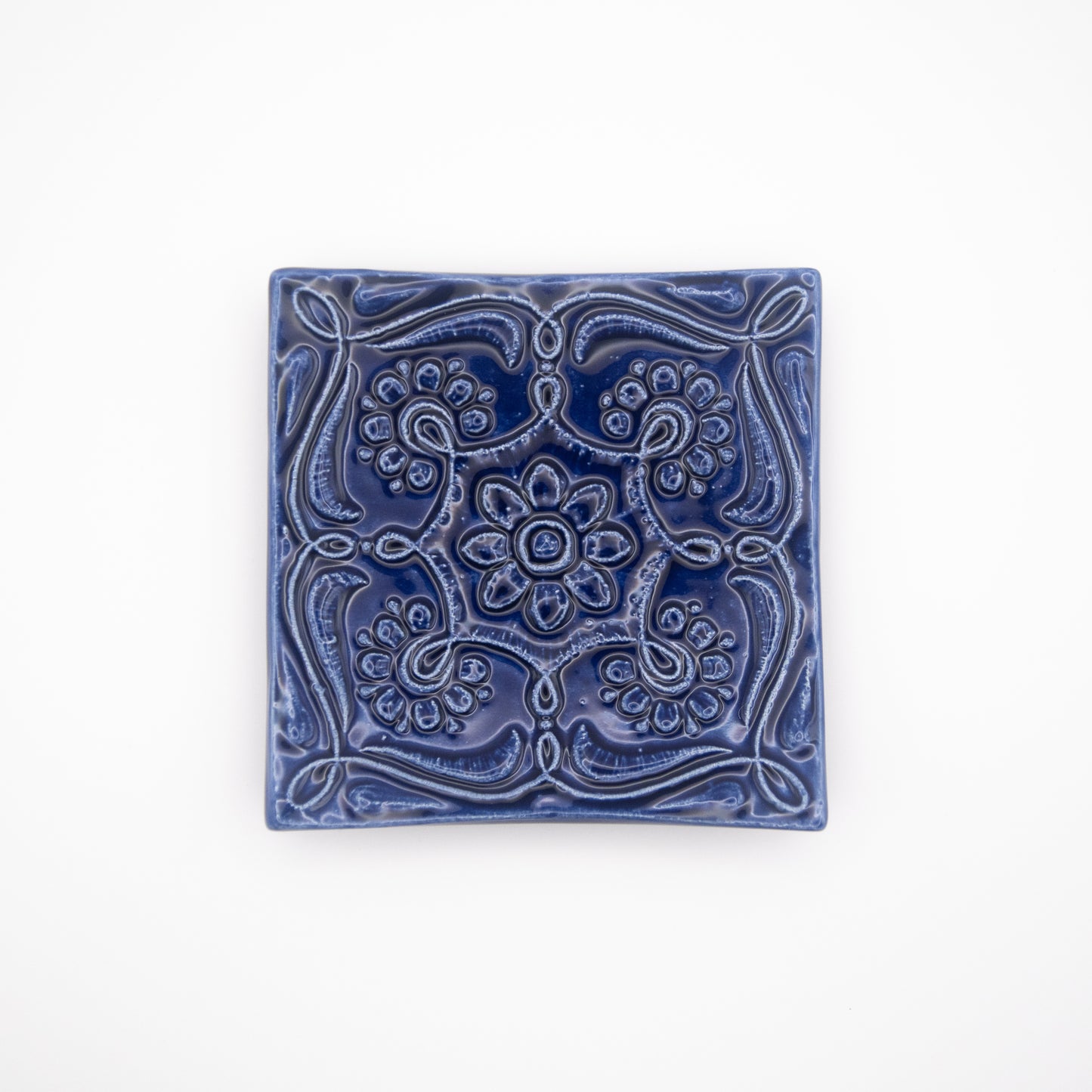 Vide-poches « Azulejos » en céramique bleu