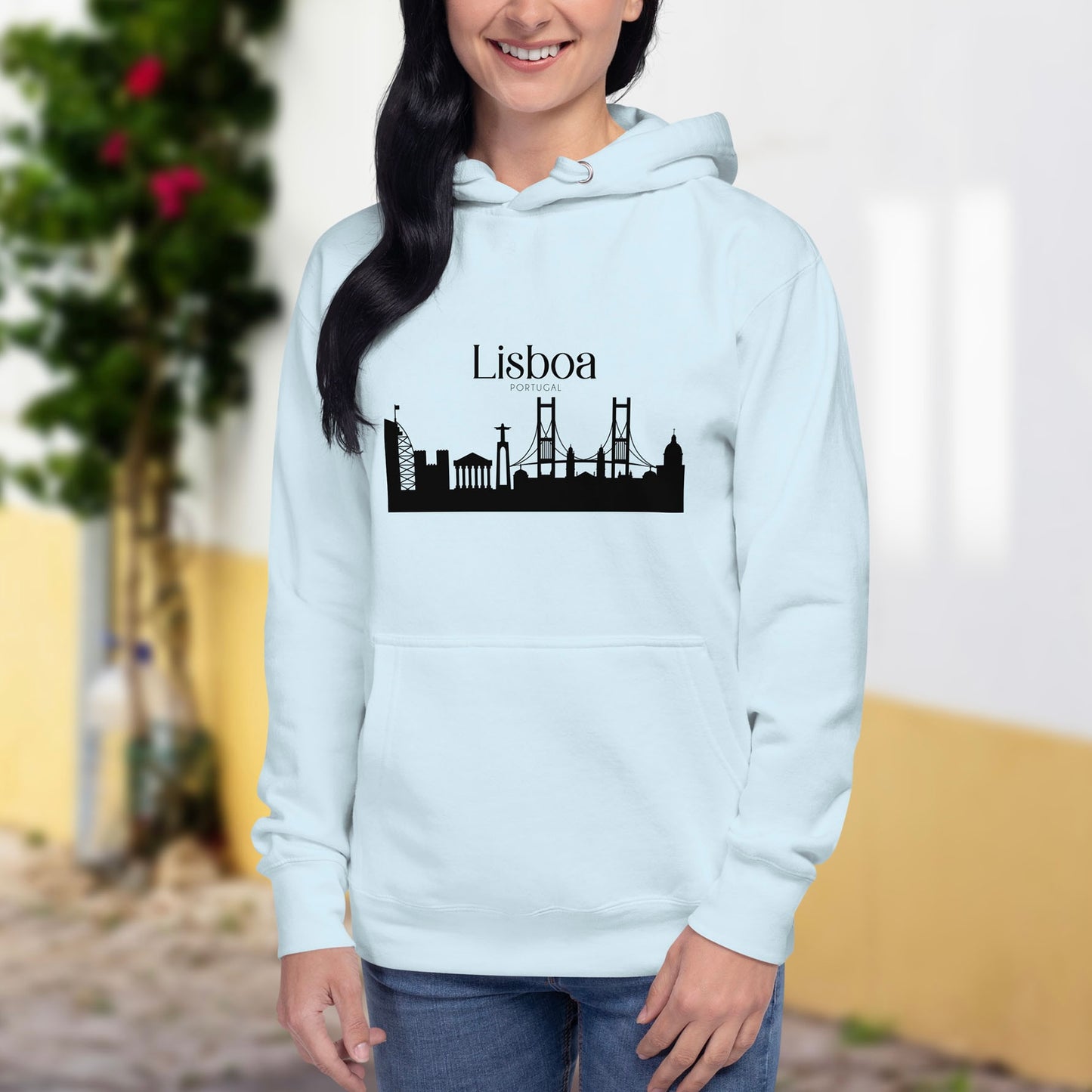 Sweat à capuche « Skyline Lisbonne »