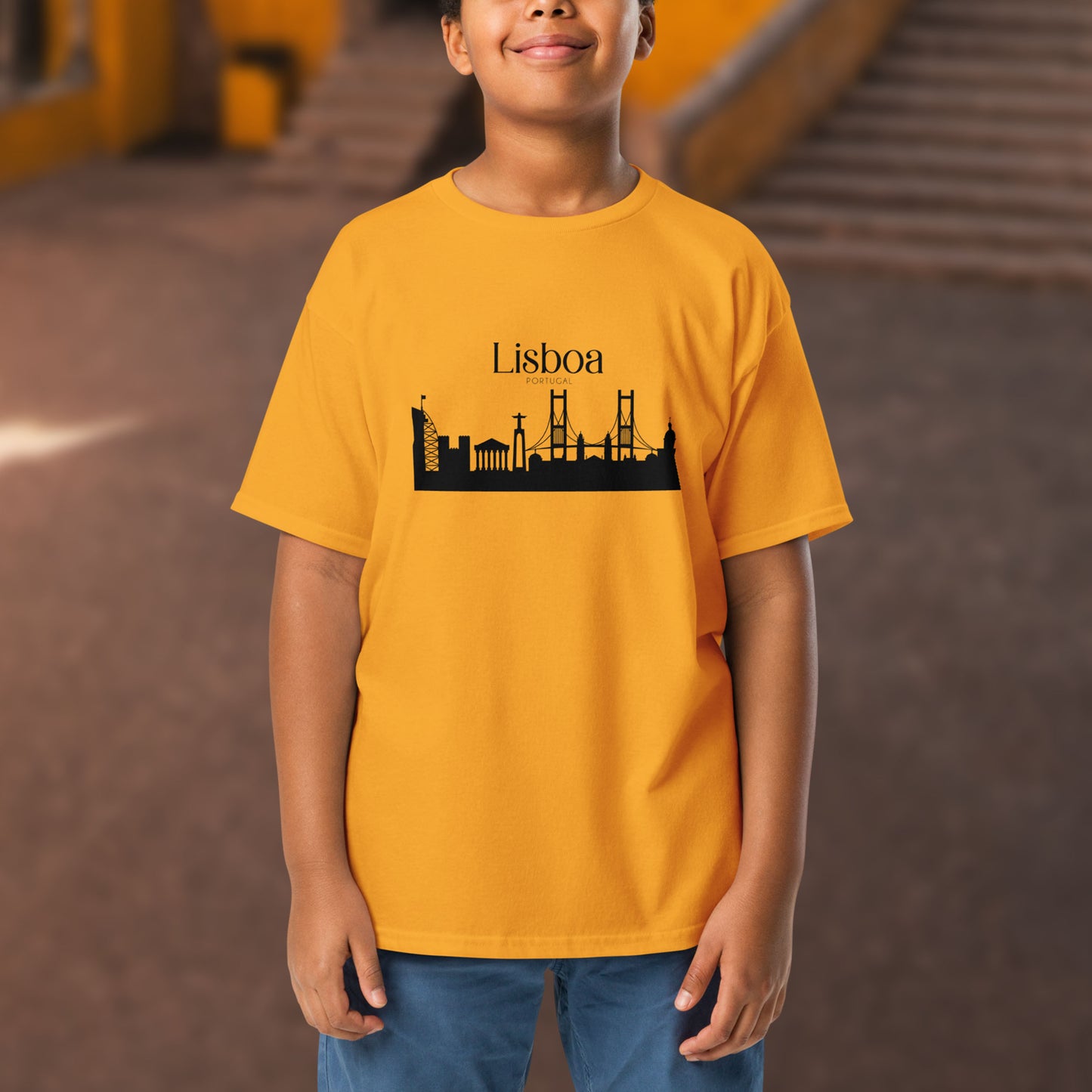 T-shirt enfant « Skyline Lisbonne »