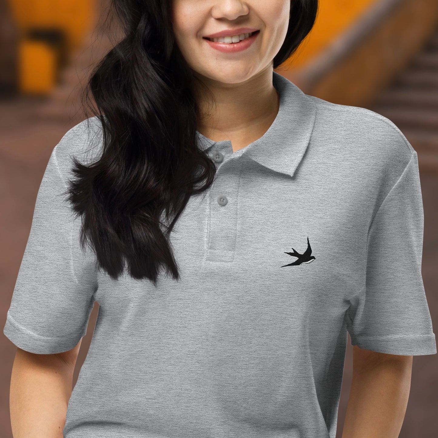 Polo brodé « Hirondelle »