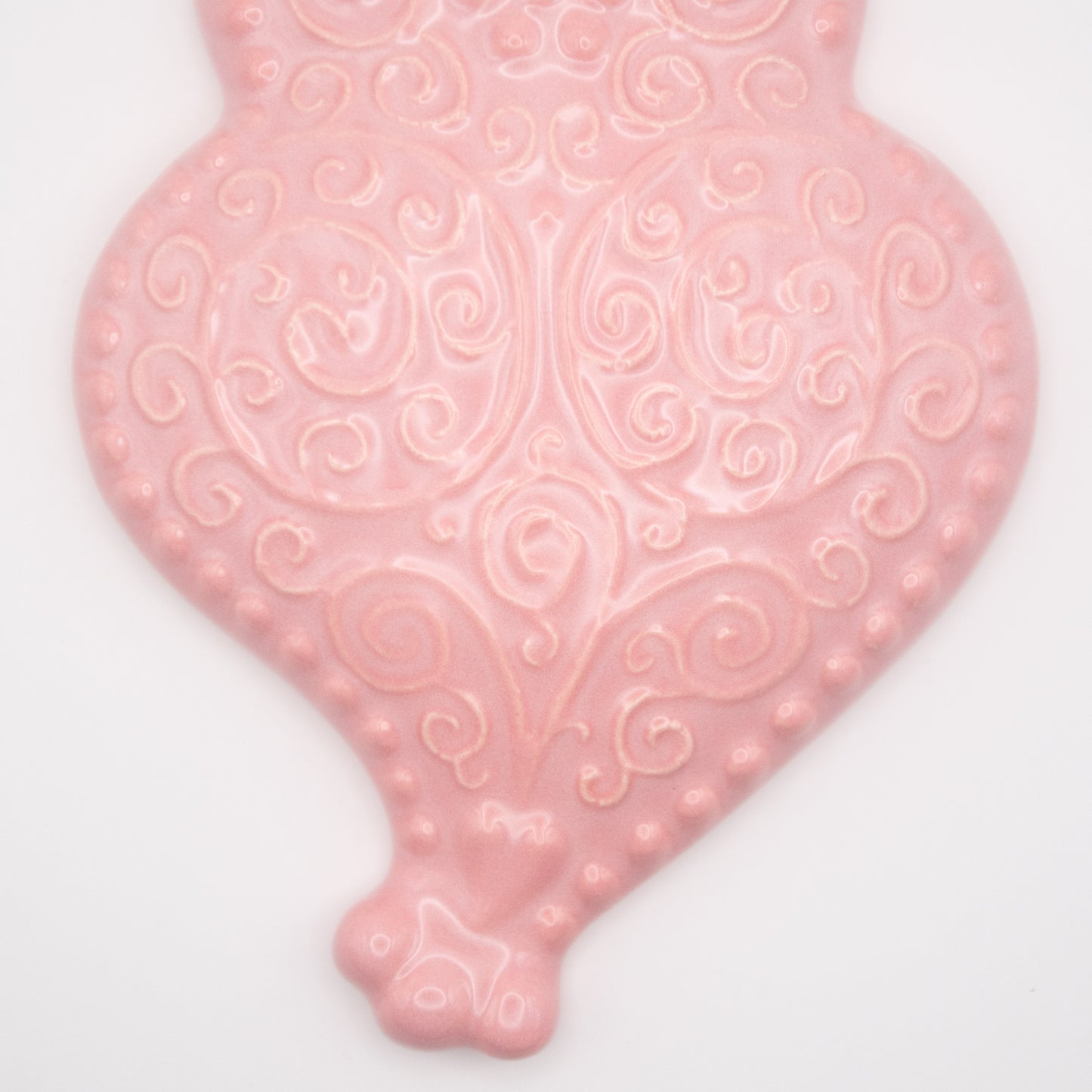 Coeur de Viana en céramique rose