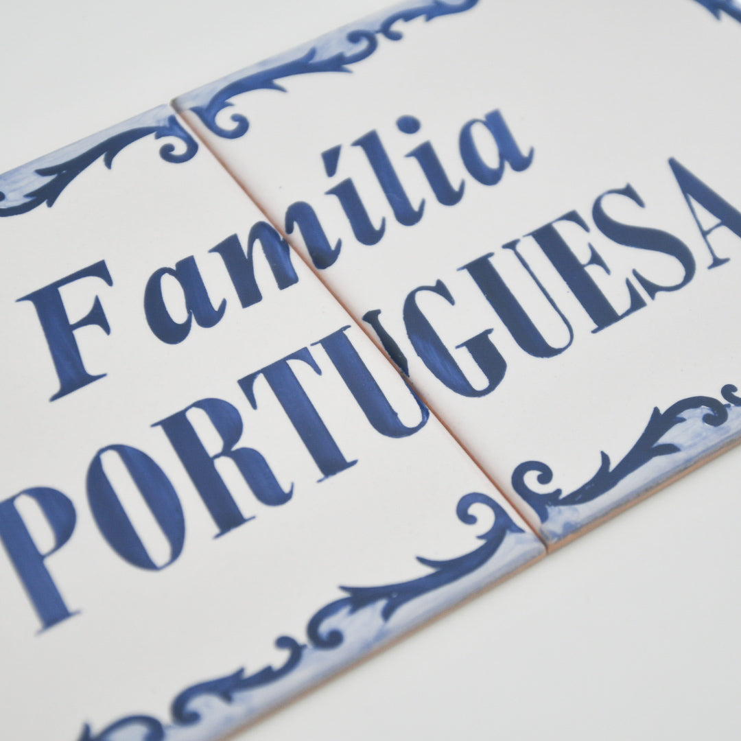 Azulejos peints à la main "Família Portuguesa"