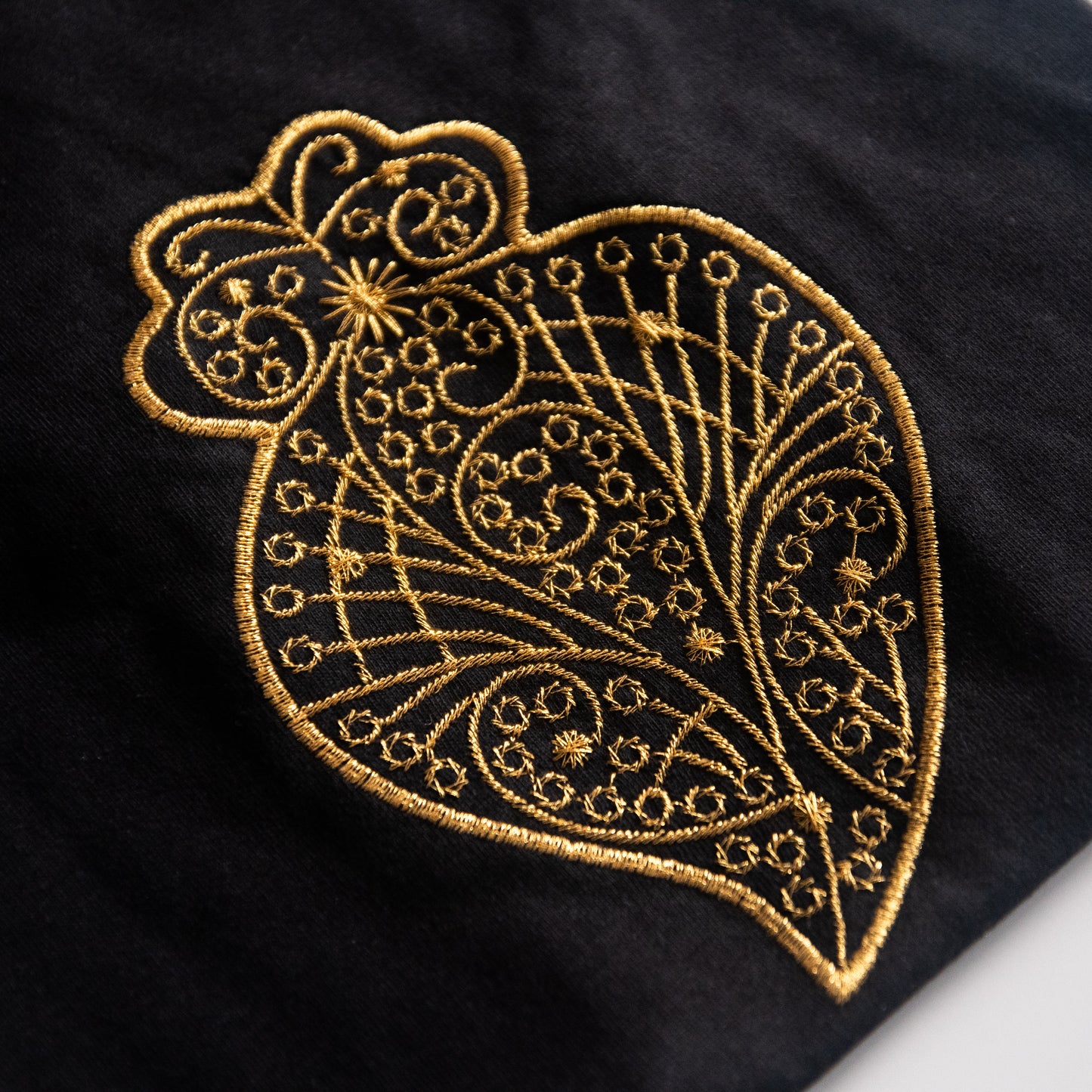 T-shirt brodé « Coeur de Viana » - Noir