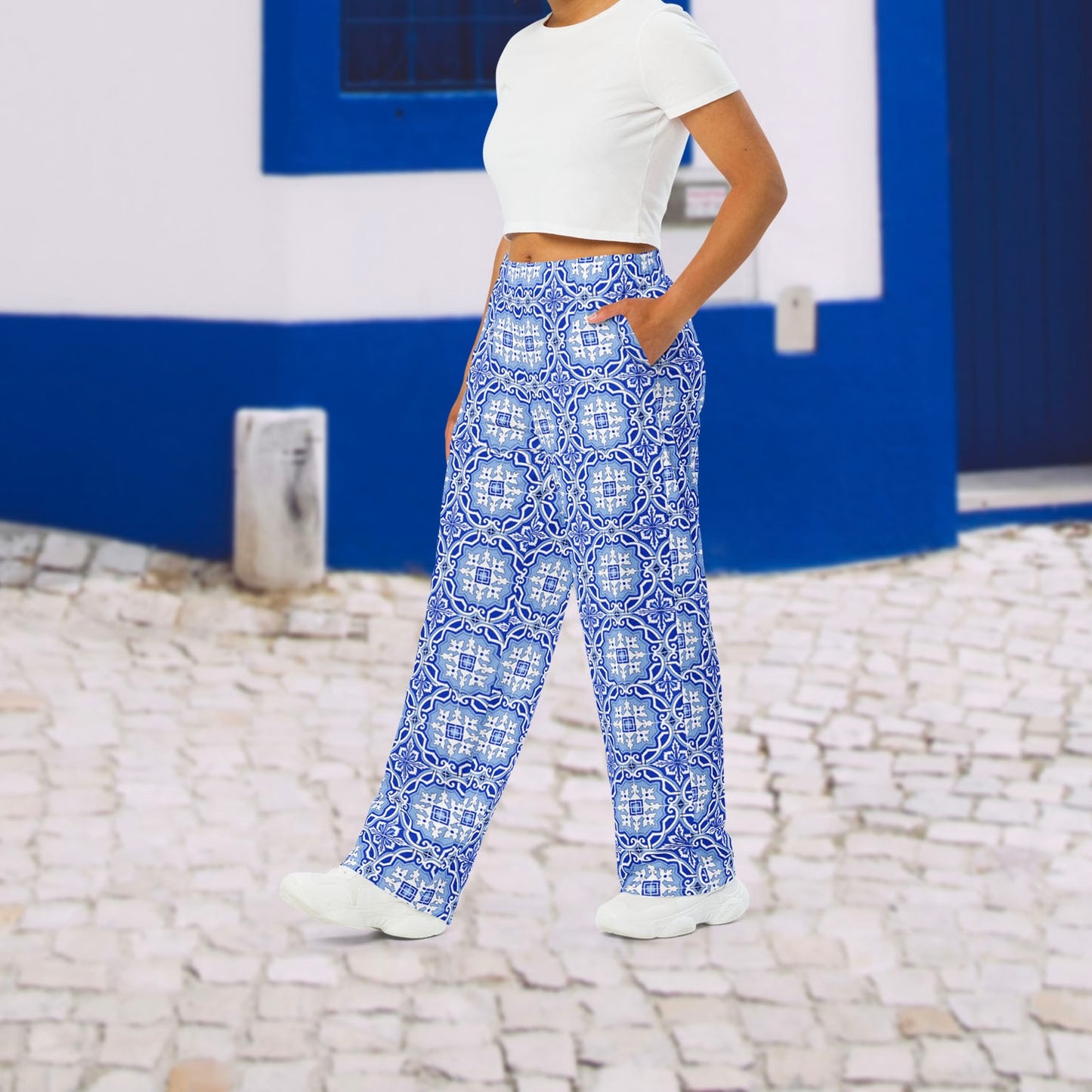 Pantalon large « Azulejos de Porto »