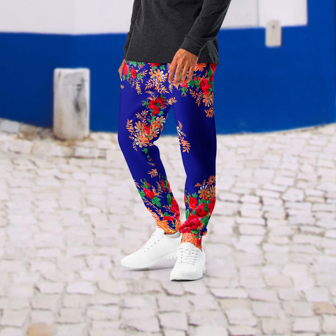 Calças jogging “lenço português do Minhoto azul”