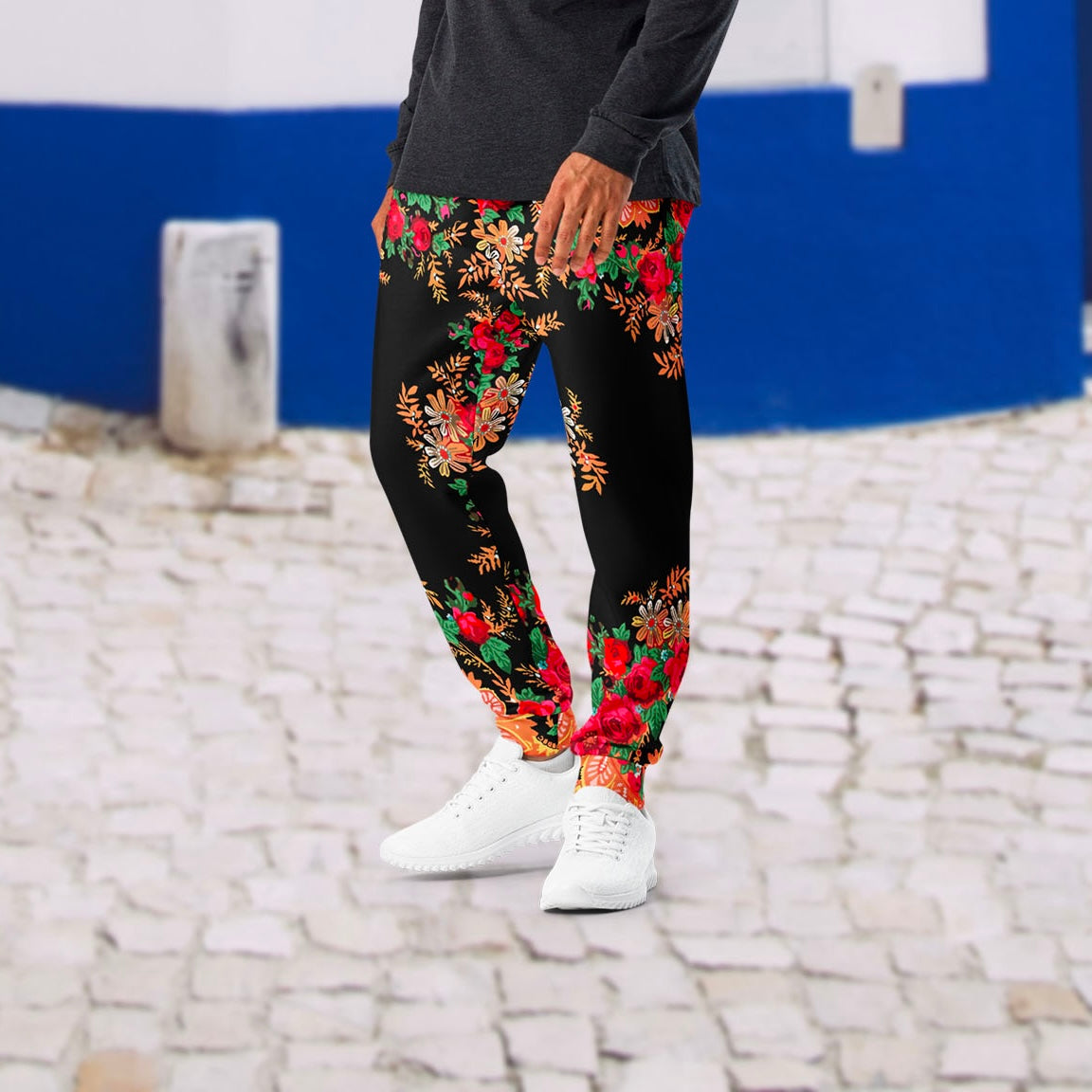 Calças jogging “lenço português do Minhoto preto”