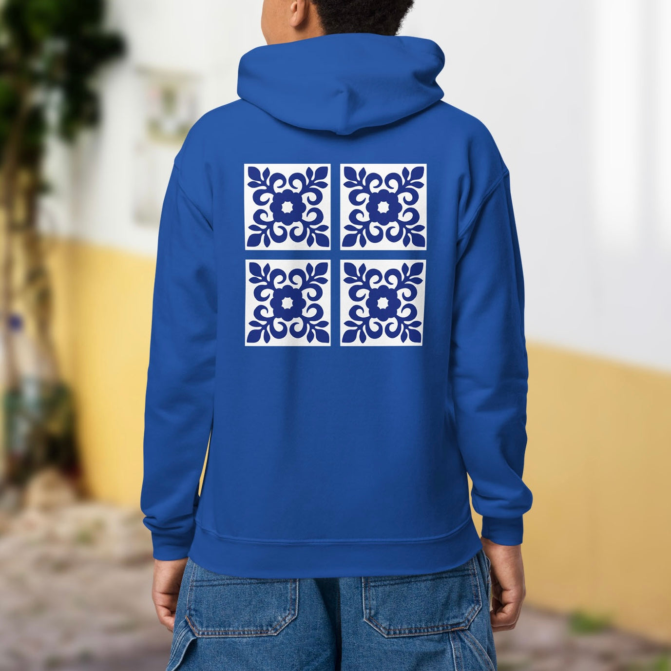 Sweat à capuche enfant « Azulejos d’Évora »
