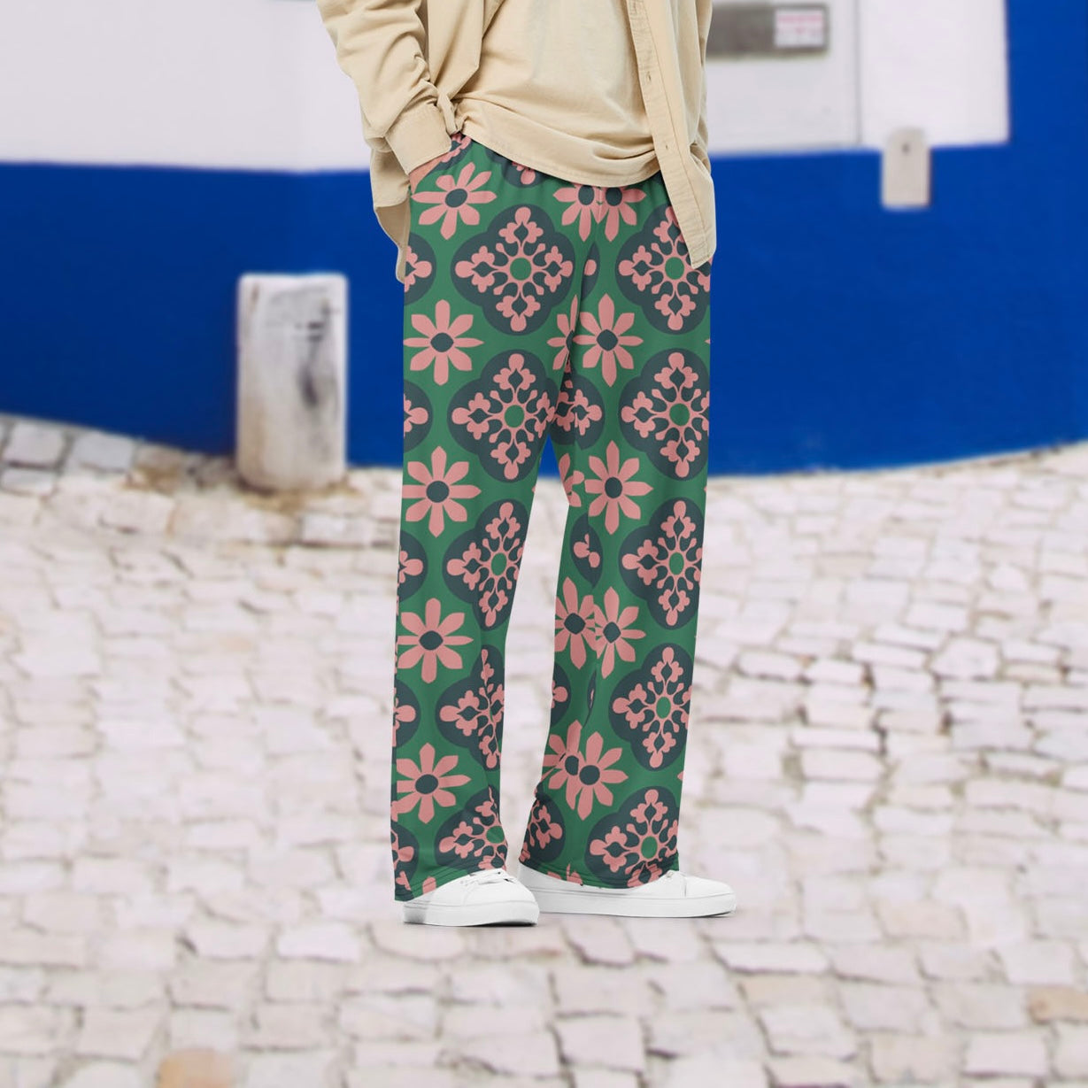 Pantalon large « Azulejos de Cascais »