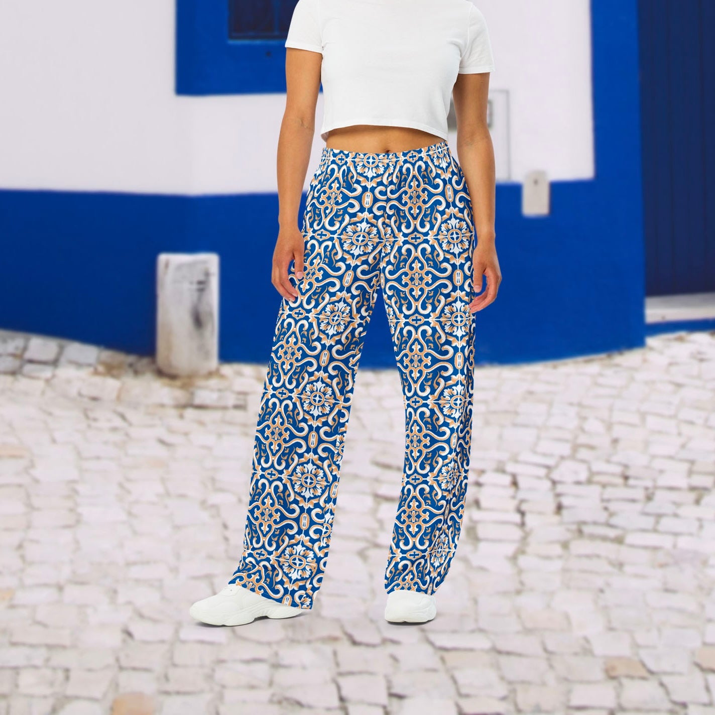 Pantalon large « Azulejos de Vidago »