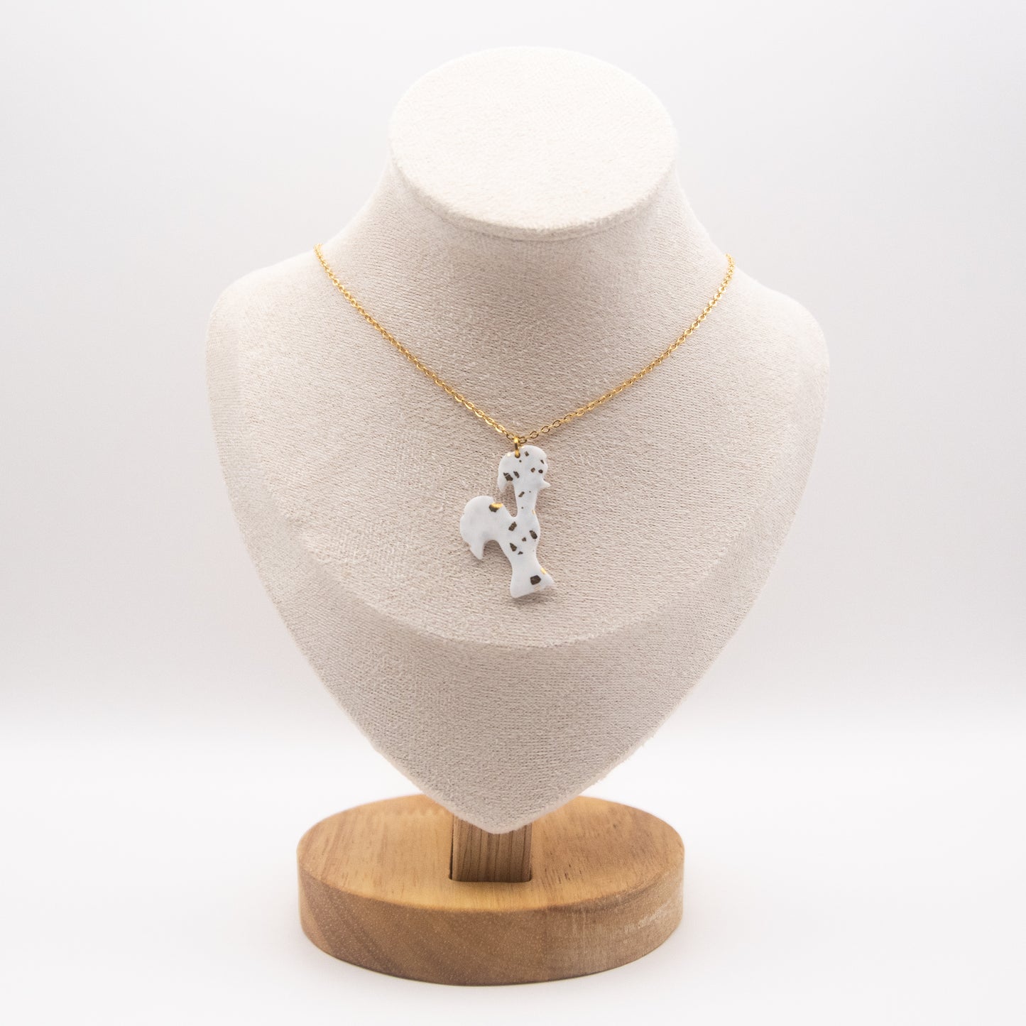 Collier "Coq de Barcelos blanc"