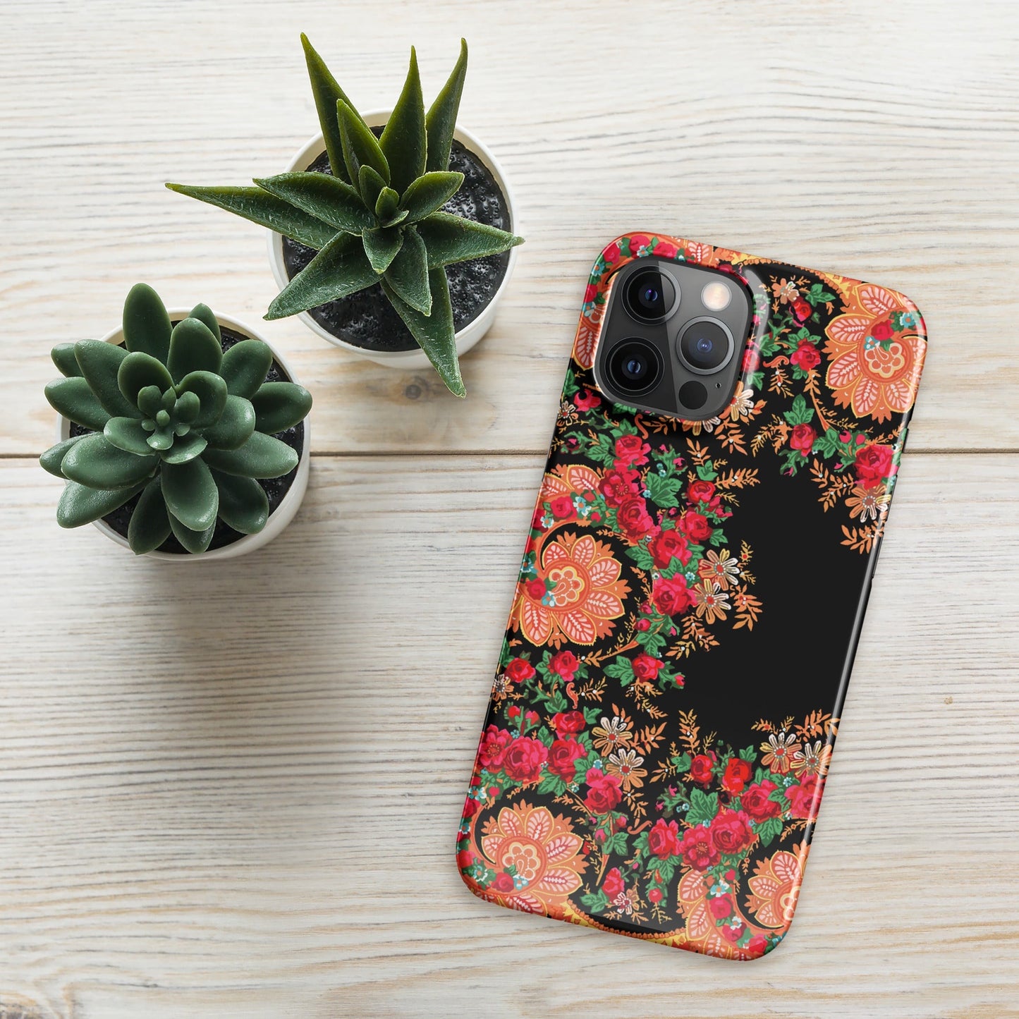 Coque iPhone rigide « Foulard portugais Minhoto noir » - iPhone 12 Pro Max