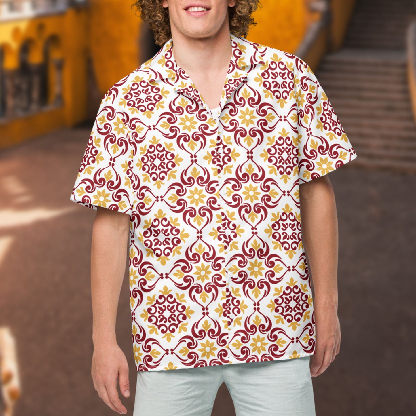 Ensemble chemise + short de bain « Azulejos de Sintra »
