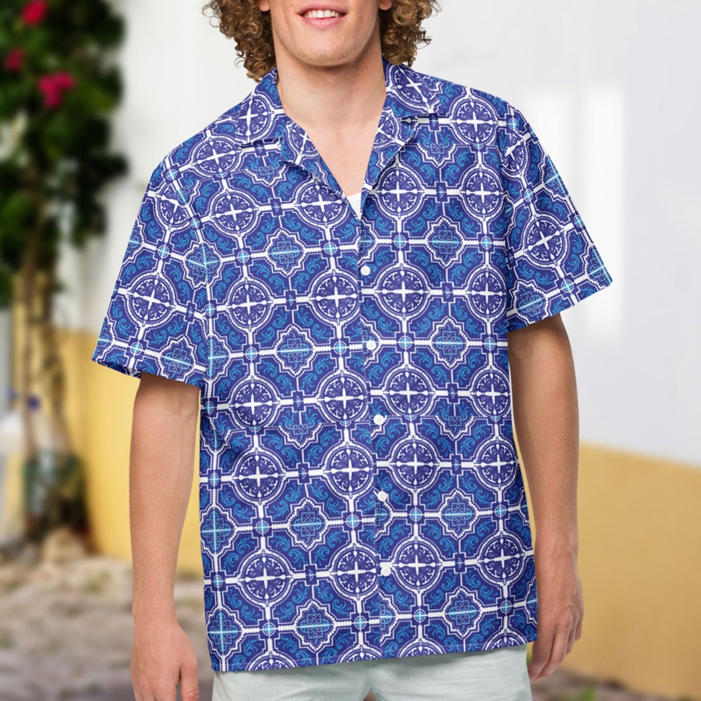 Ensemble chemise + short de bain « Azulejos »