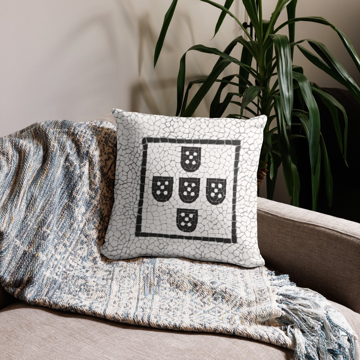 Coussin « Écusson Calçada Portuguesa »