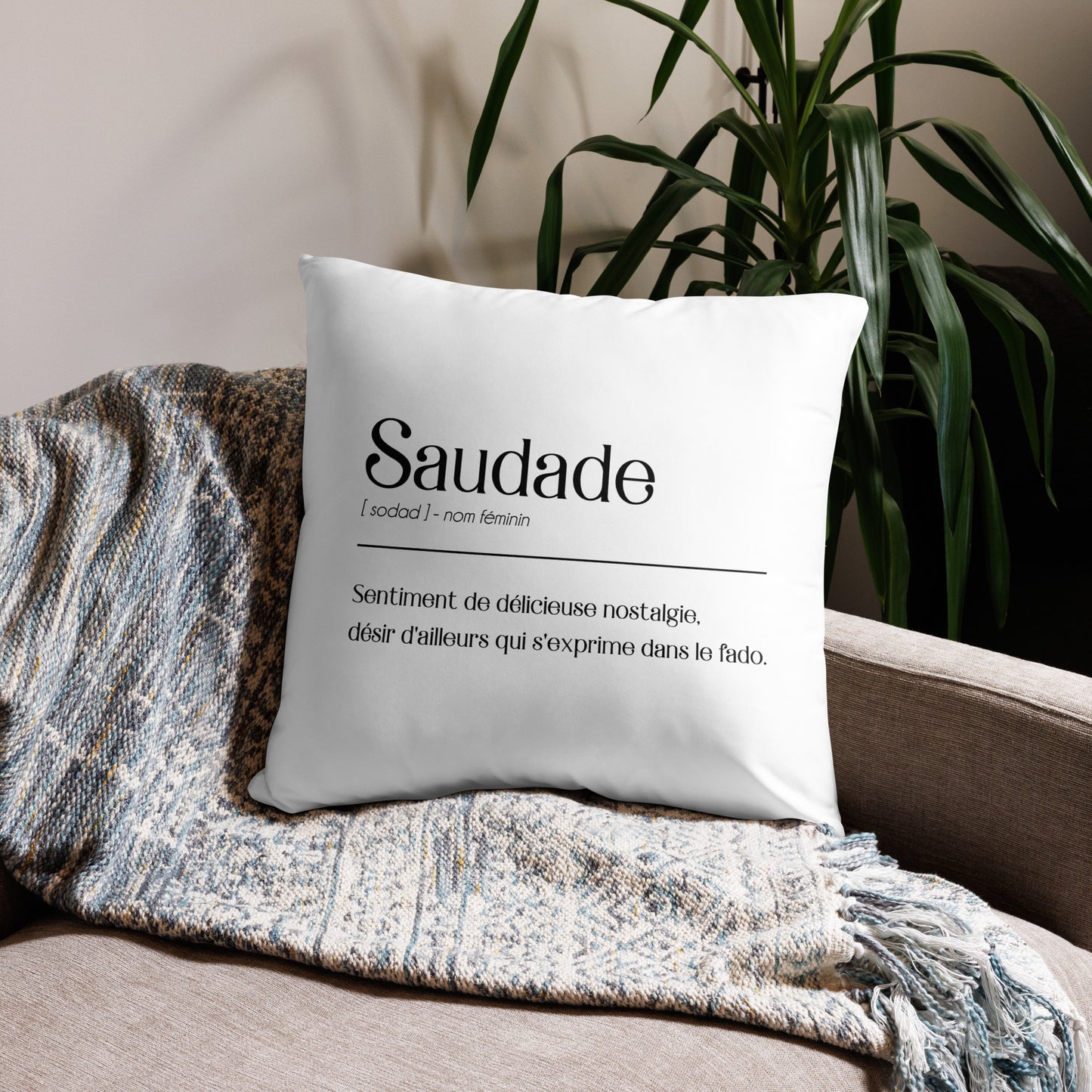 Coussin « Définition Saudade »