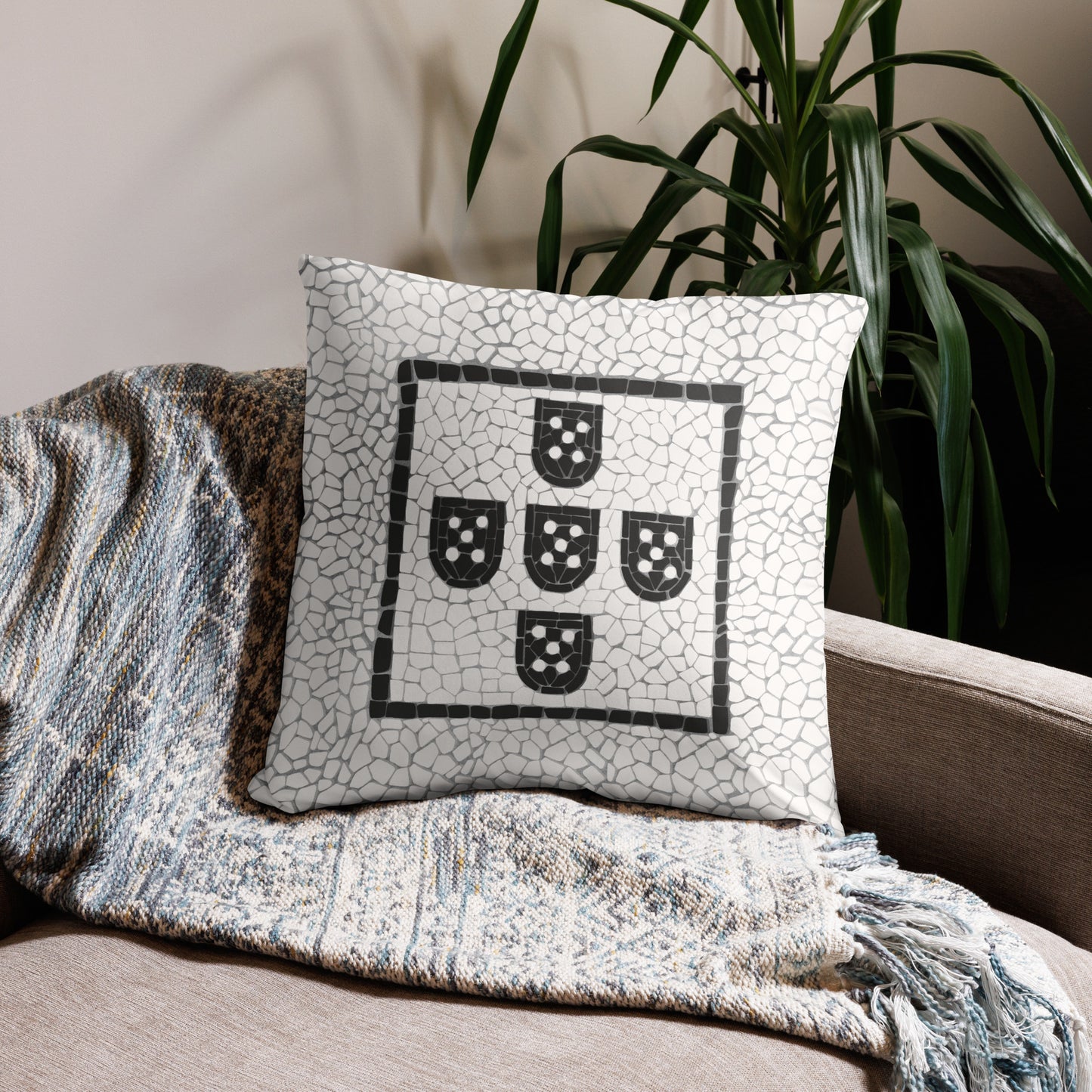 Coussin « Écusson Calçada Portuguesa »