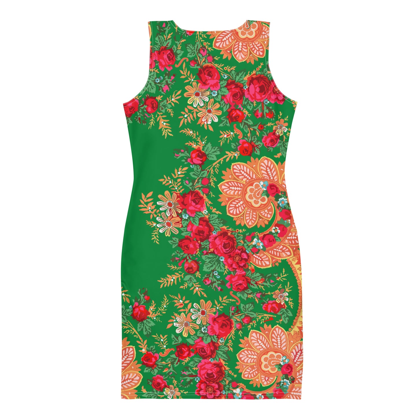 Vestido bodycon “Lenço Português Verde Minhoto”