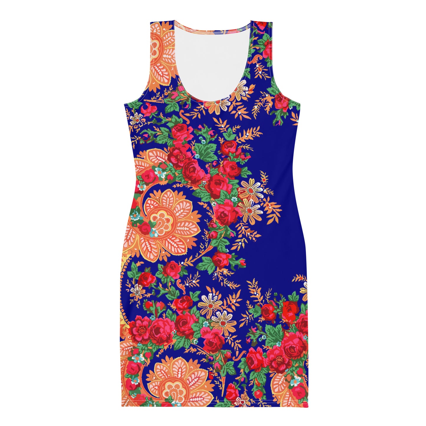 Vestido bodycon “Lenço Português Azul Minhoto”
