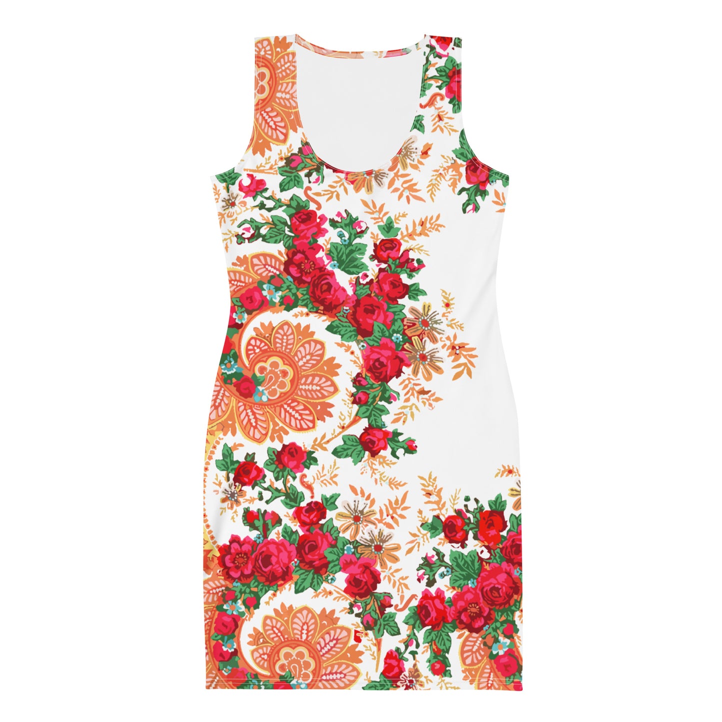 Vestido bodycon “lenço português do Minhoto branco”