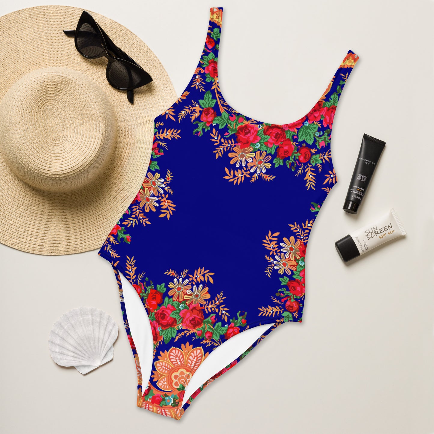 Maillot de bain adulte « Foulard portugais Minhoto bleu »