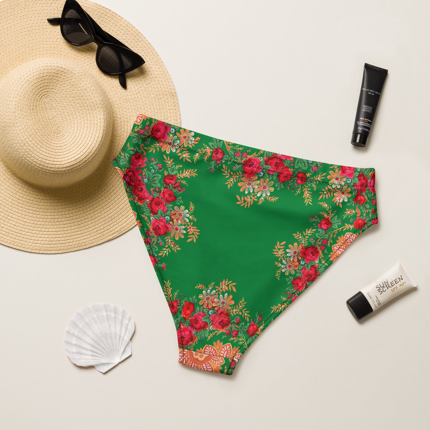 Cueca de maiô “lenço português verde do Minhoto”