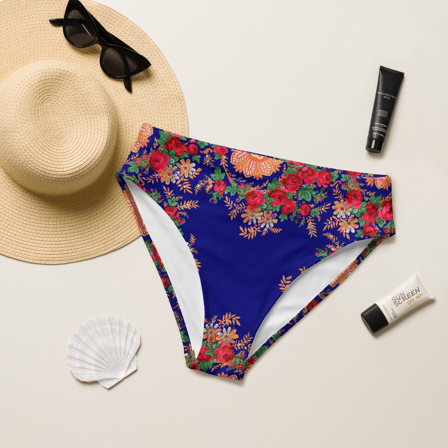 Cueca de maiô “lenço português azul do Minhoto”