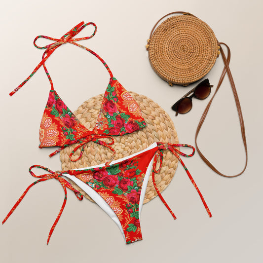 Bikini « Foulard portugais Minhoto rouge »