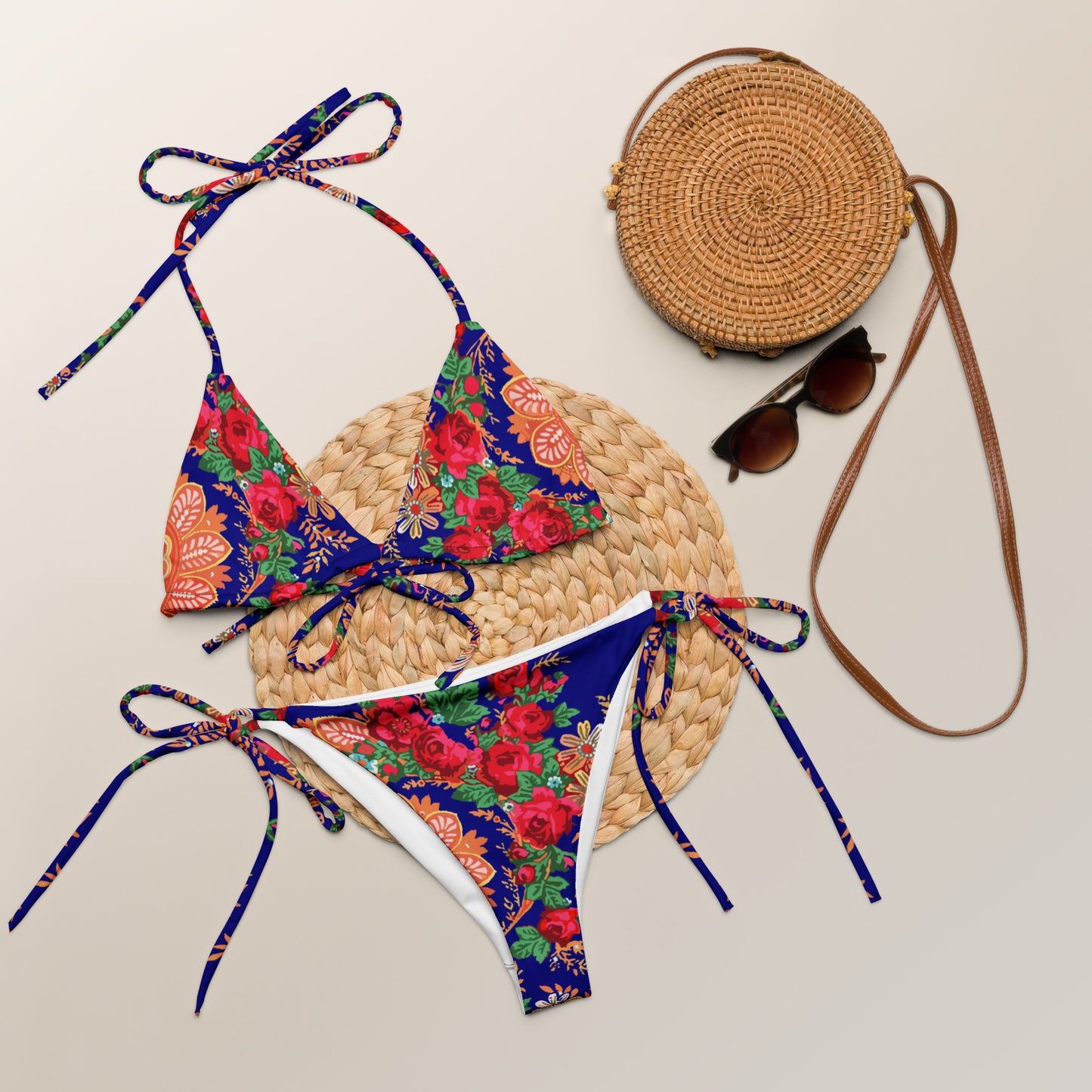 Bikini « Foulard portugais Minhoto bleu »