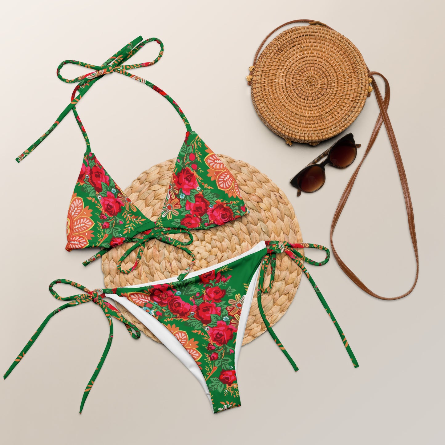 Bikini « Foulard portugais Minhoto vert »