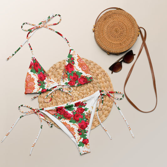 Bikini « Foulard portugais Minhoto blanc »