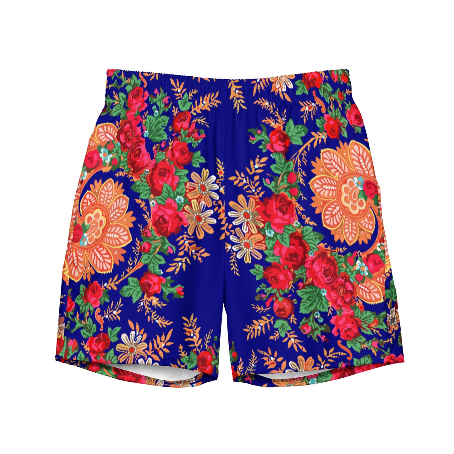 Short de bain « Foulard portugais Minhoto bleu »
