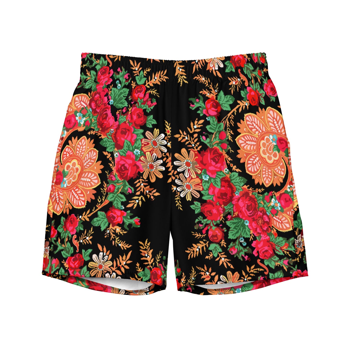 Short de bain « Foulard portugais Minhoto noir »