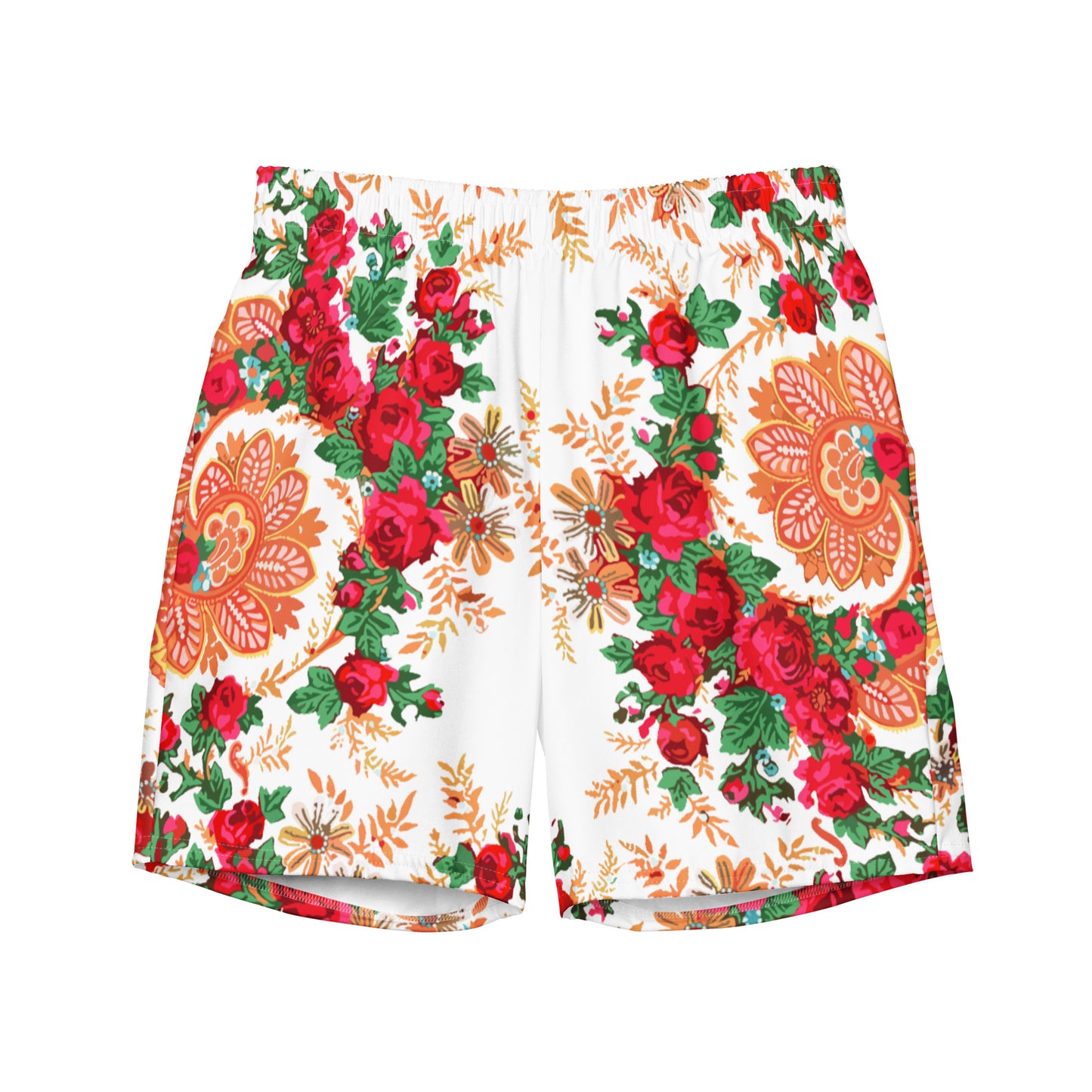 Short de bain « Foulard portugais Minhoto blanc »