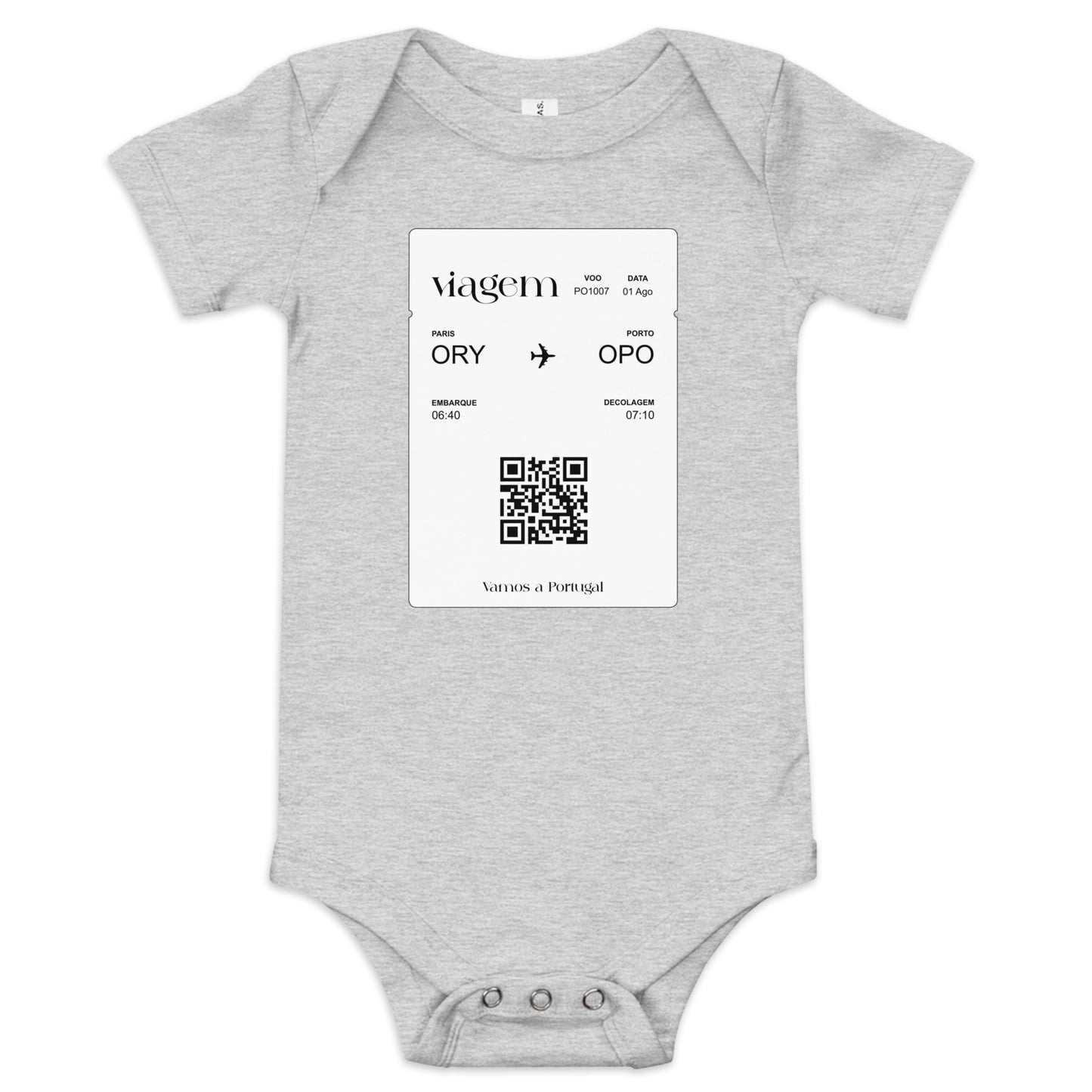 Body bébé « Paris - Porto » personnalisable
