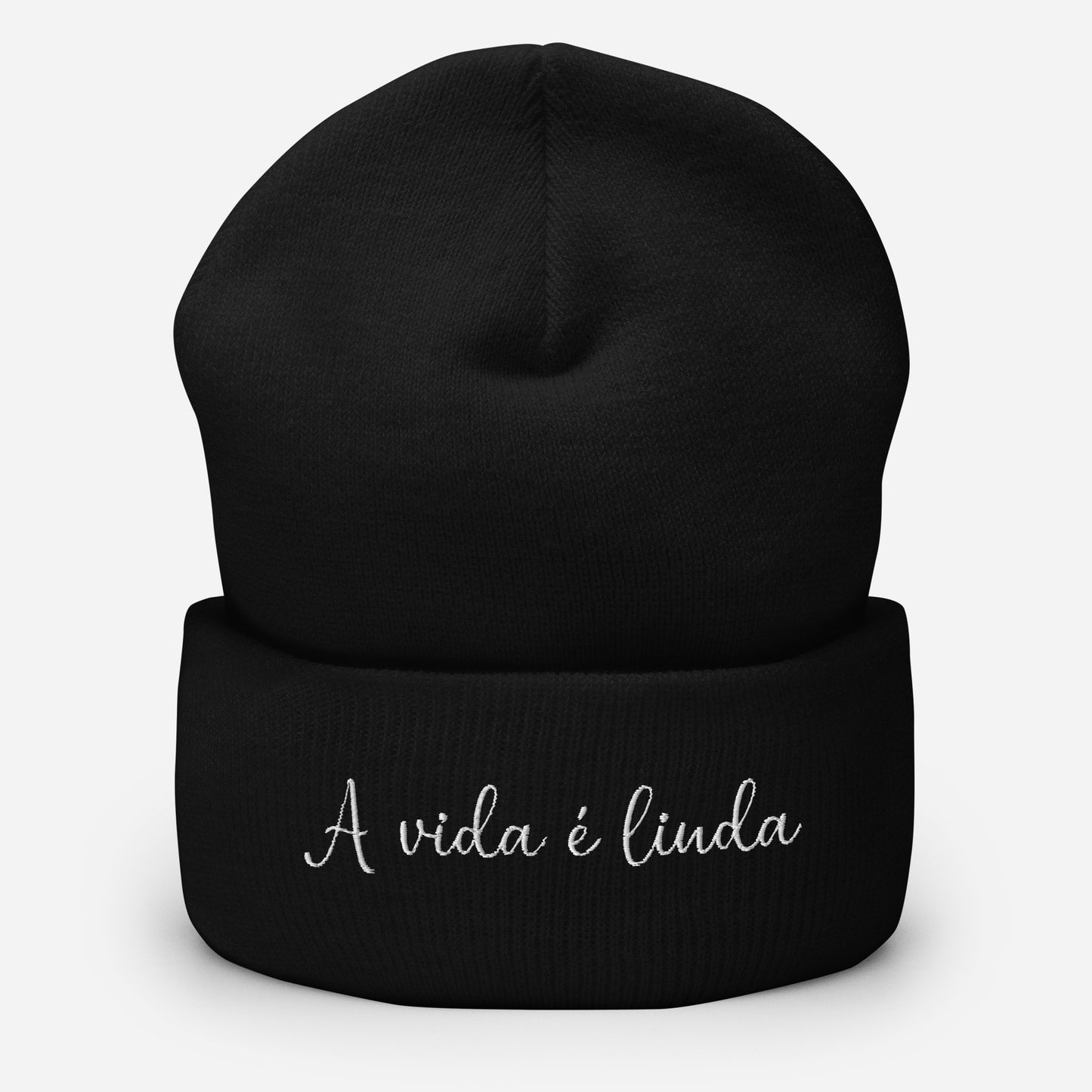 Bonnet brodé « A vida é linda »