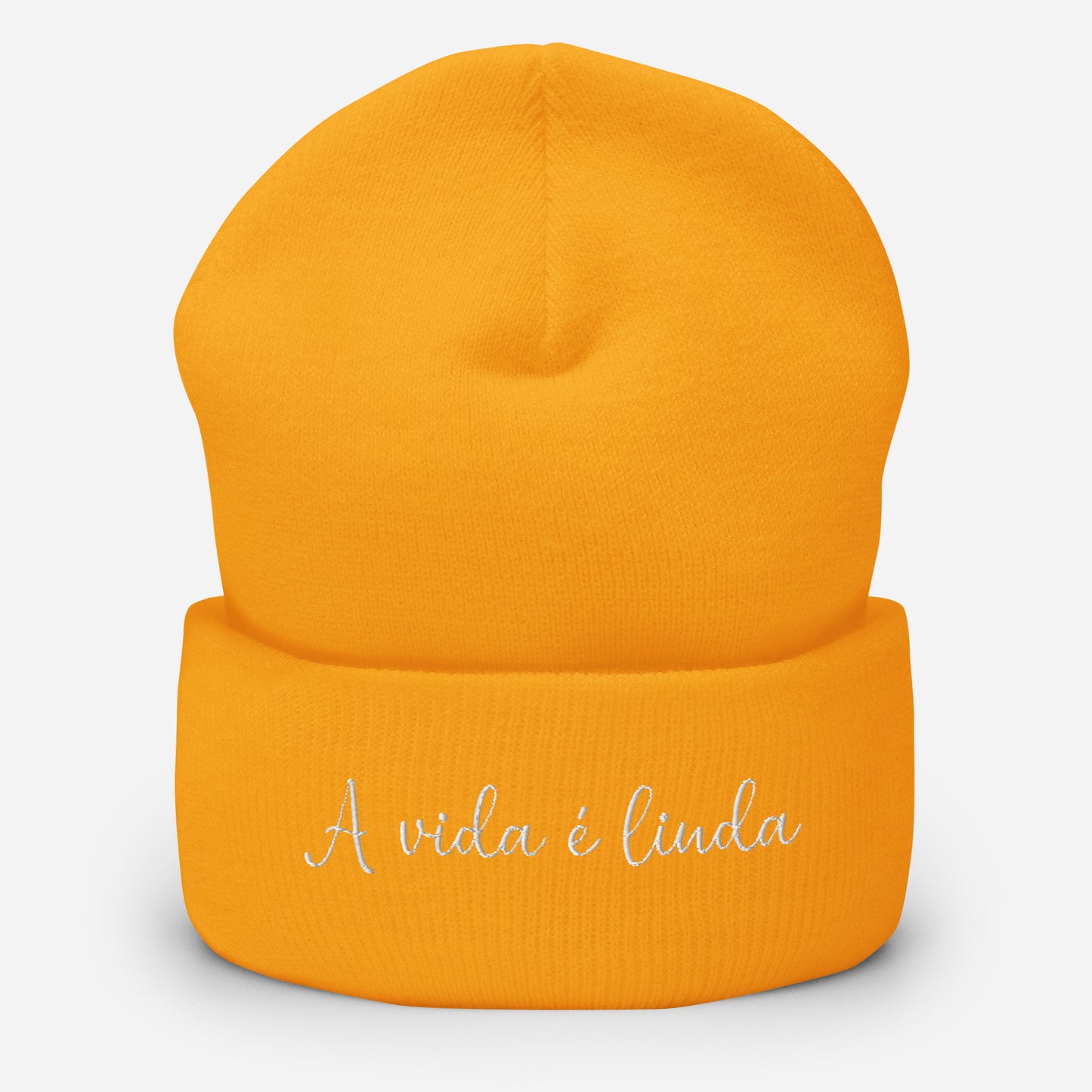 Bonnet brodé « A vida é linda »