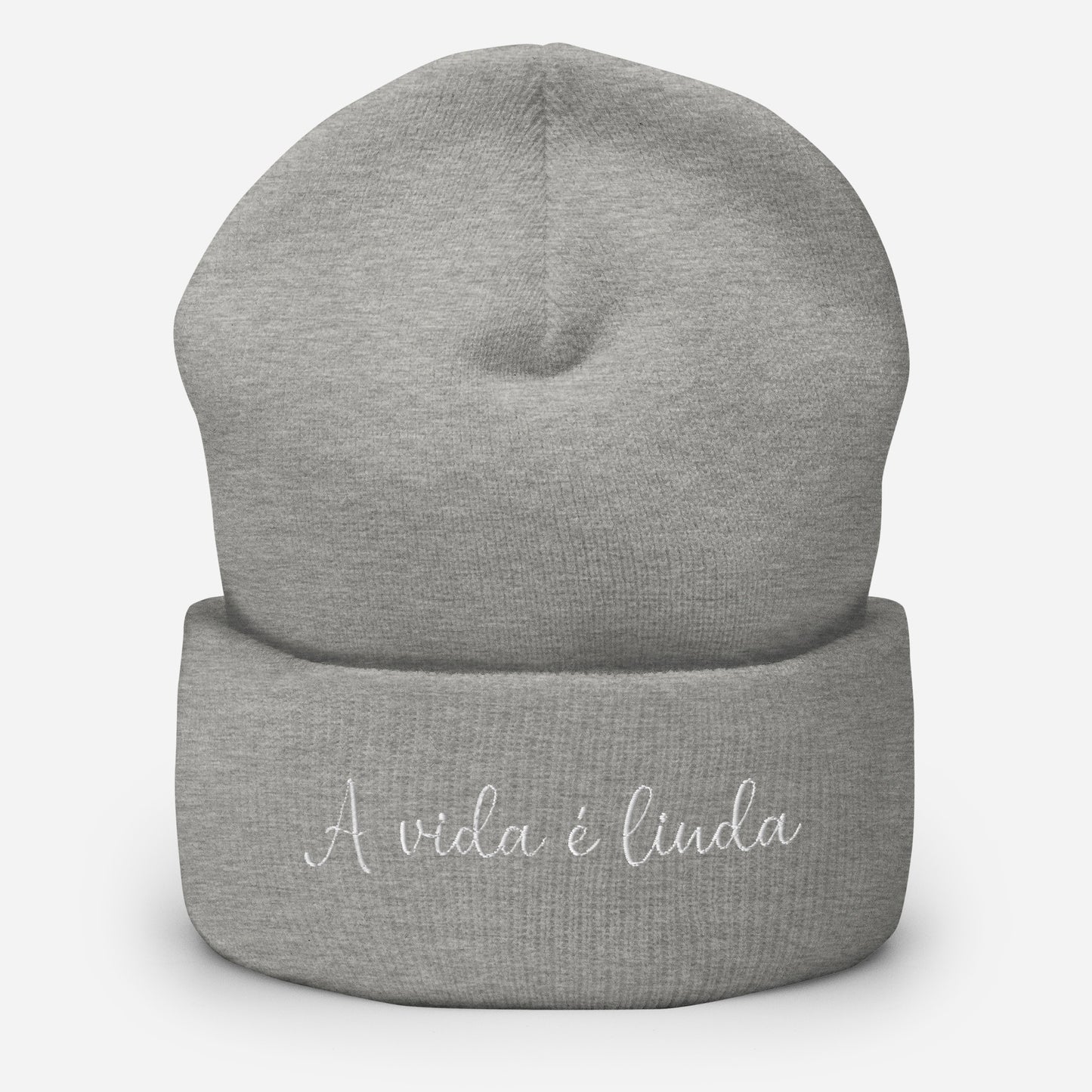 Bonnet brodé « A vida é linda »
