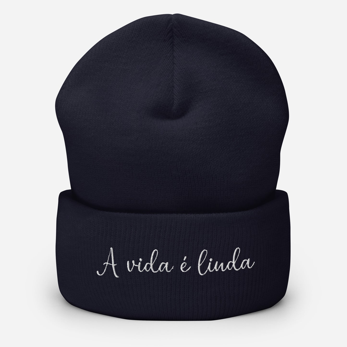 Bonnet brodé « A vida é linda »
