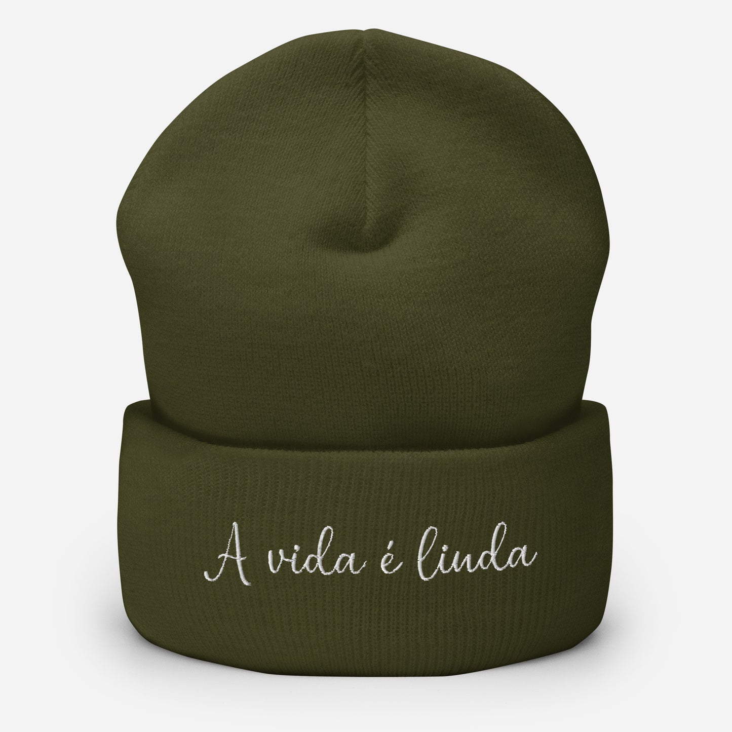 Bonnet brodé « A vida é linda »