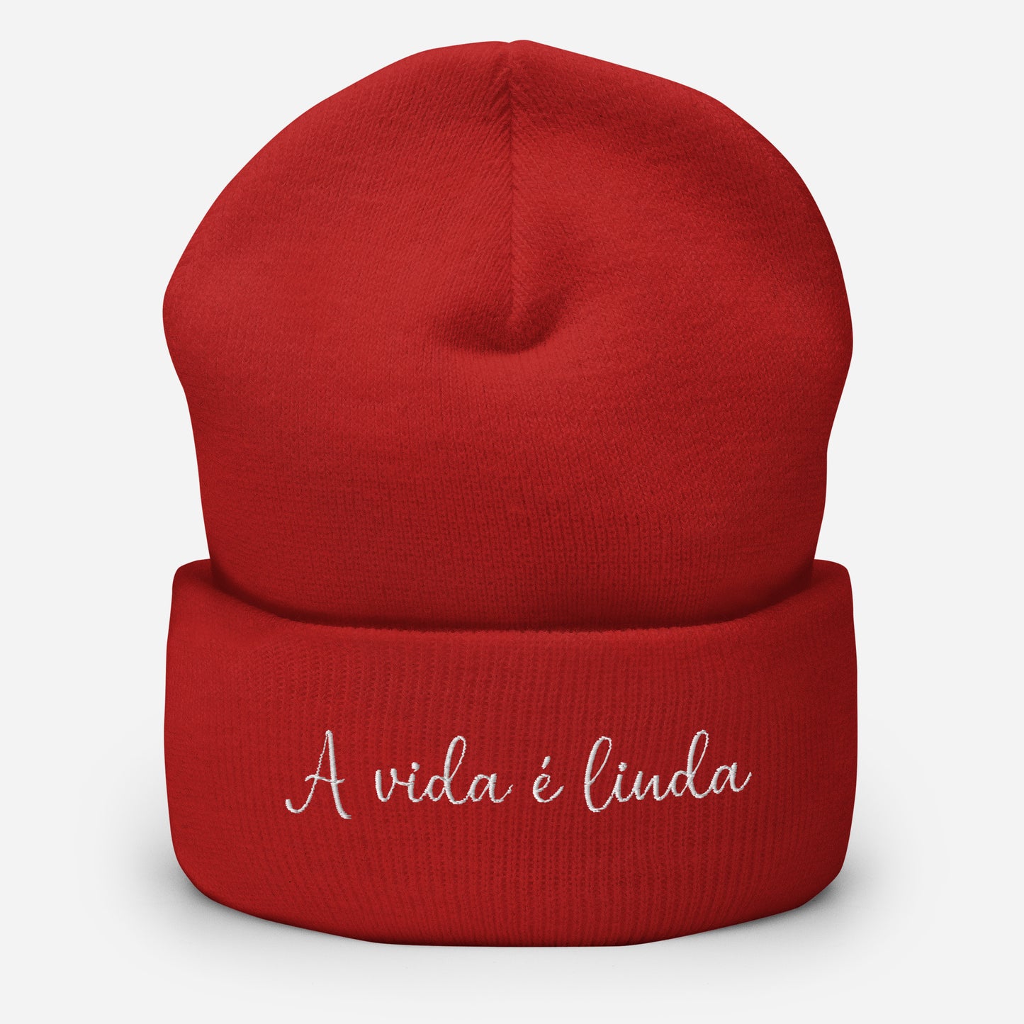 Bonnet brodé « A vida é linda »