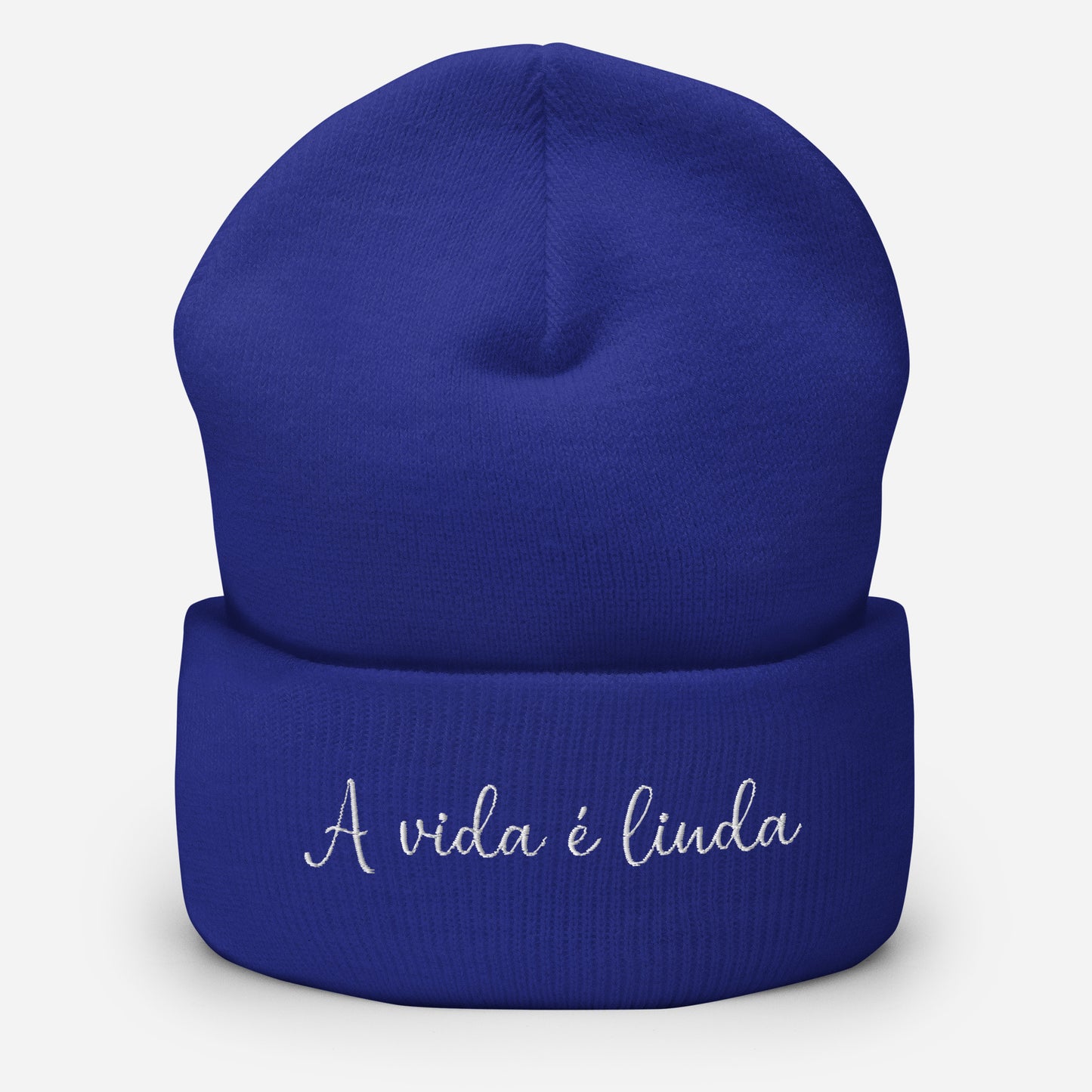 Bonnet brodé « A vida é linda »