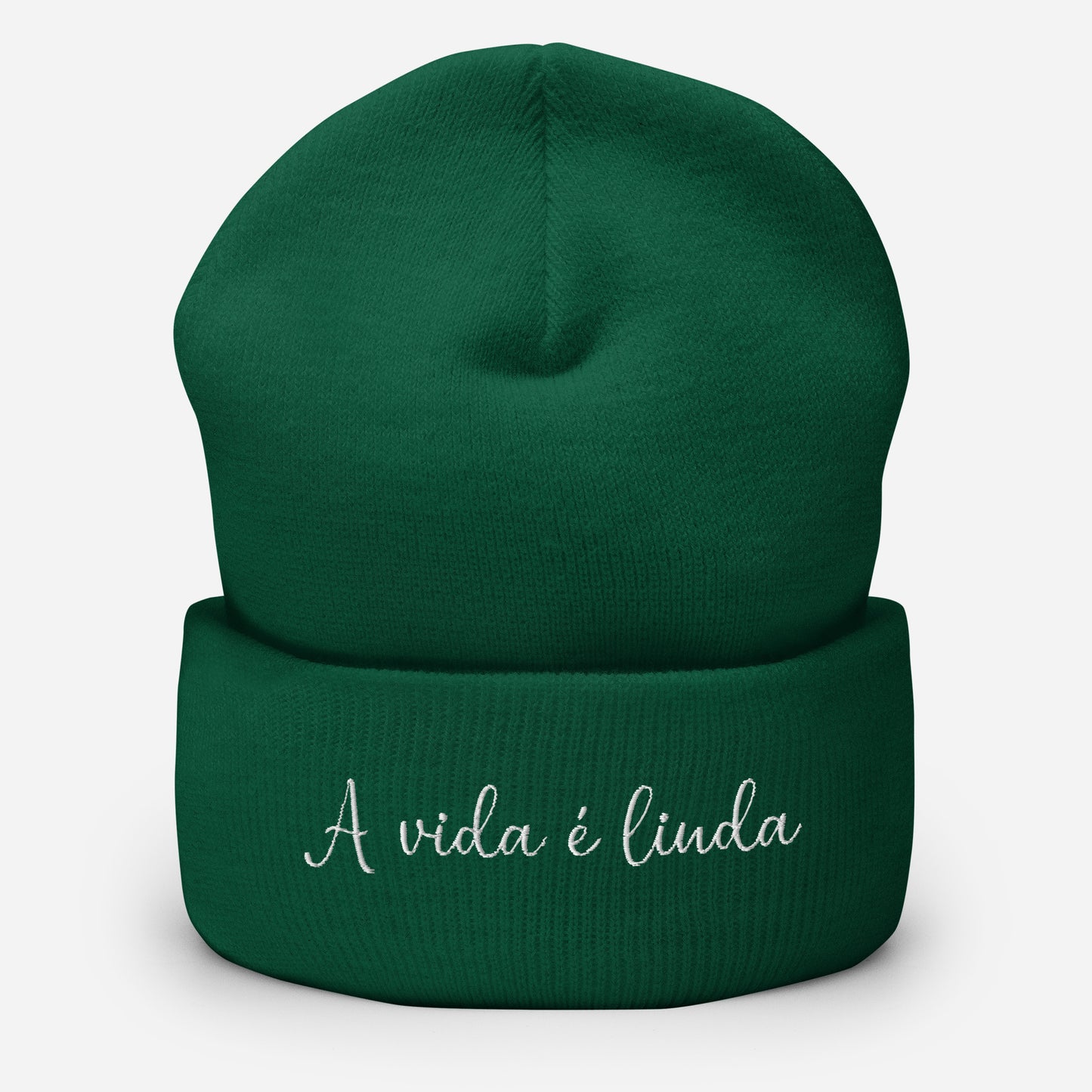 Bonnet brodé « A vida é linda »