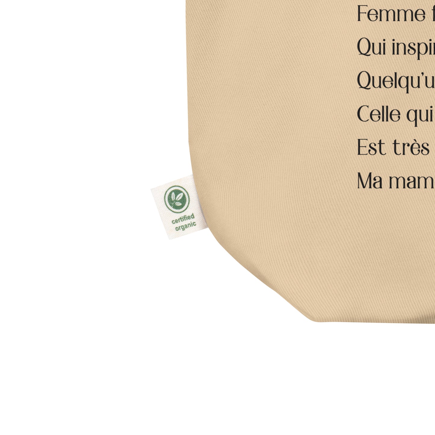 Tote bag en coton bio "Mãe"
