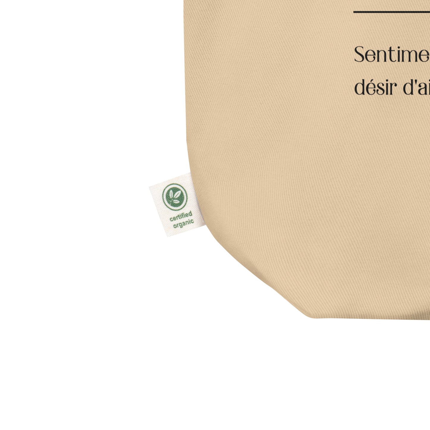 Tote bag en coton bio "Définition Saudade"