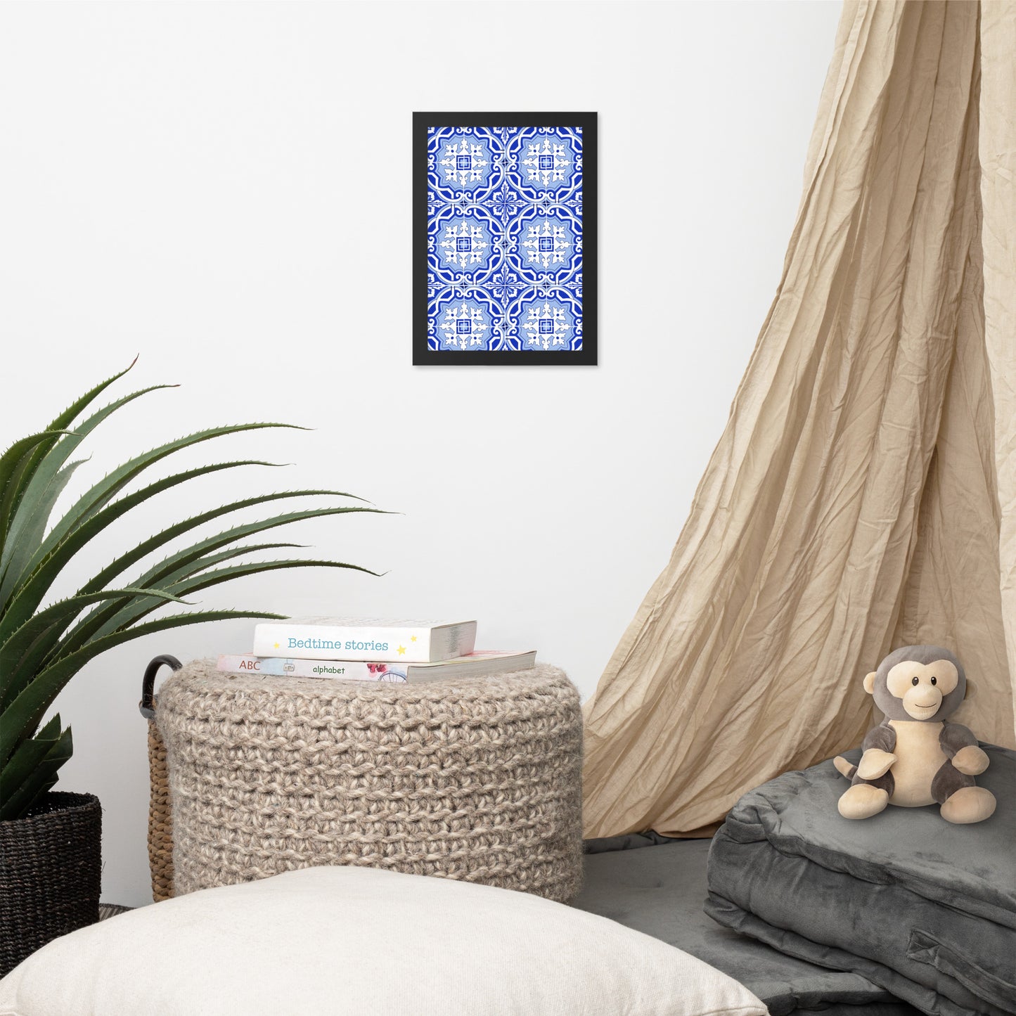 Affiche « Azulejos de Porto » encadrée