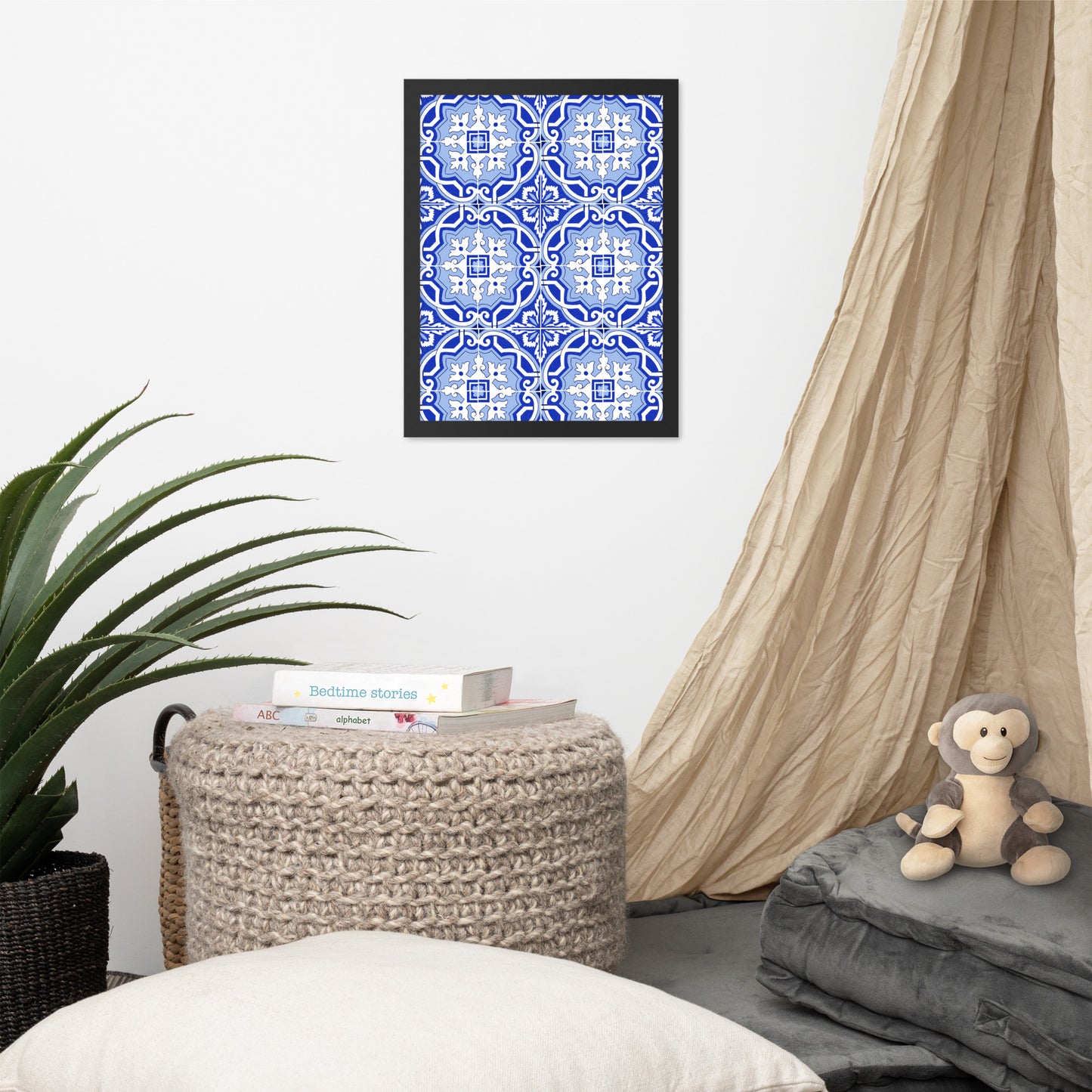 Affiche « Azulejos de Porto » encadrée